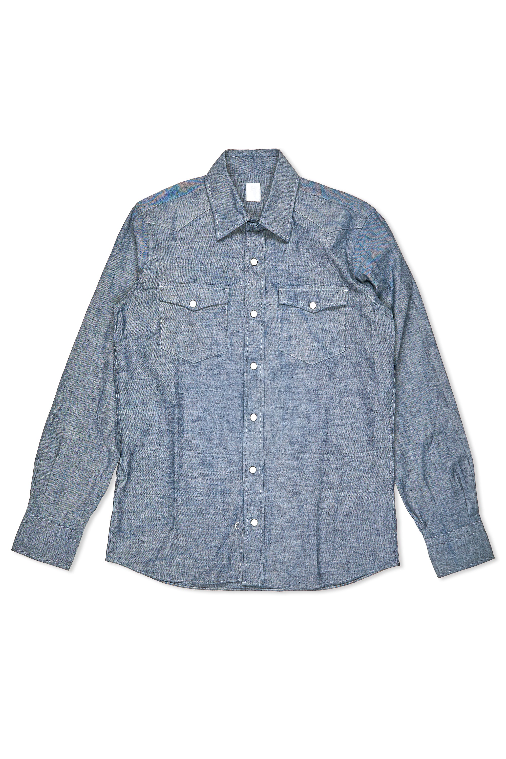 Hitoyoshi Indigo Cotton Western Denim Shirt