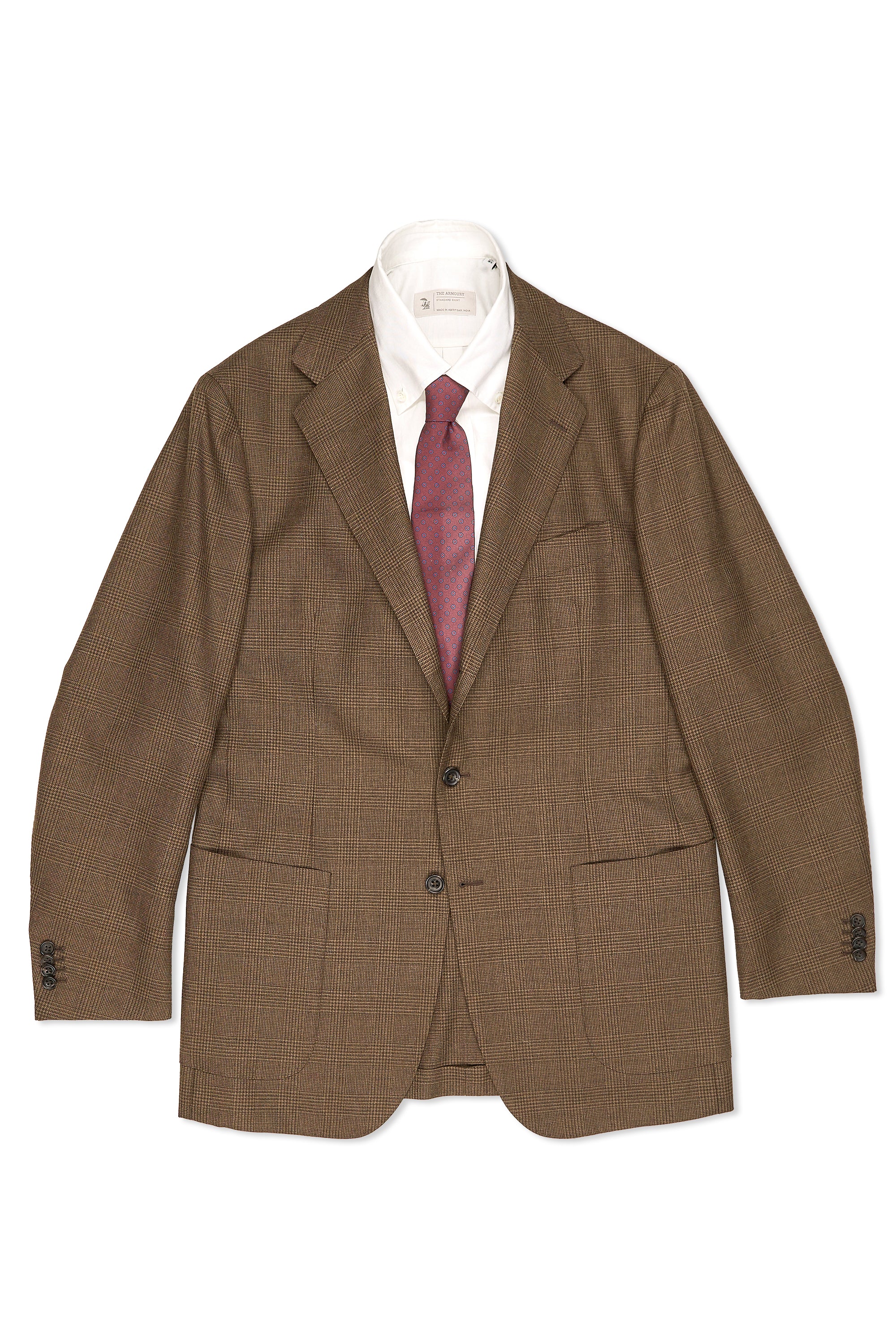 The Armoury by Ring Jacket Model 3 Brown Glen Check Wool Sport Coat