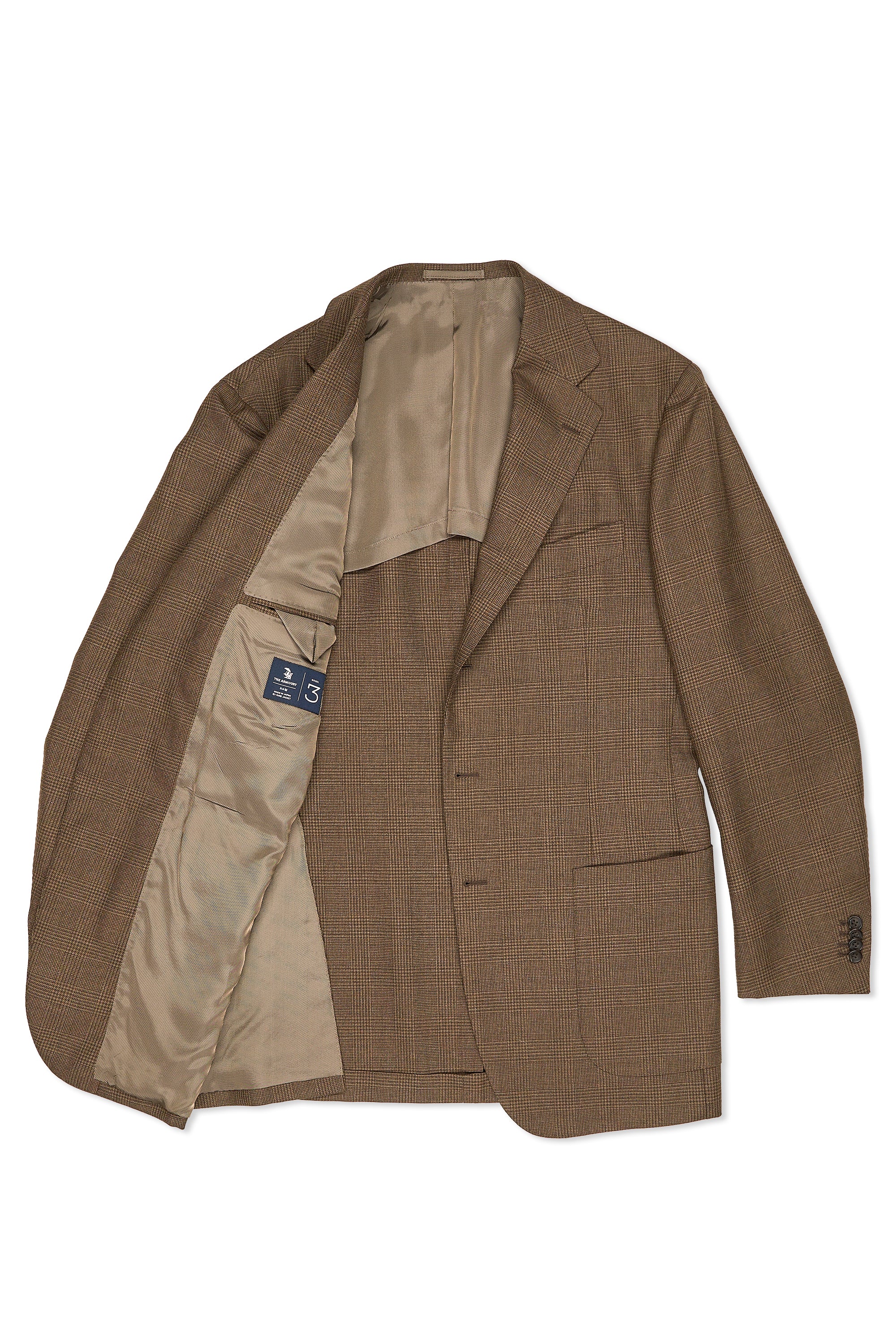 The Armoury by Ring Jacket Model 3 Brown Glen Check Wool Sport Coat