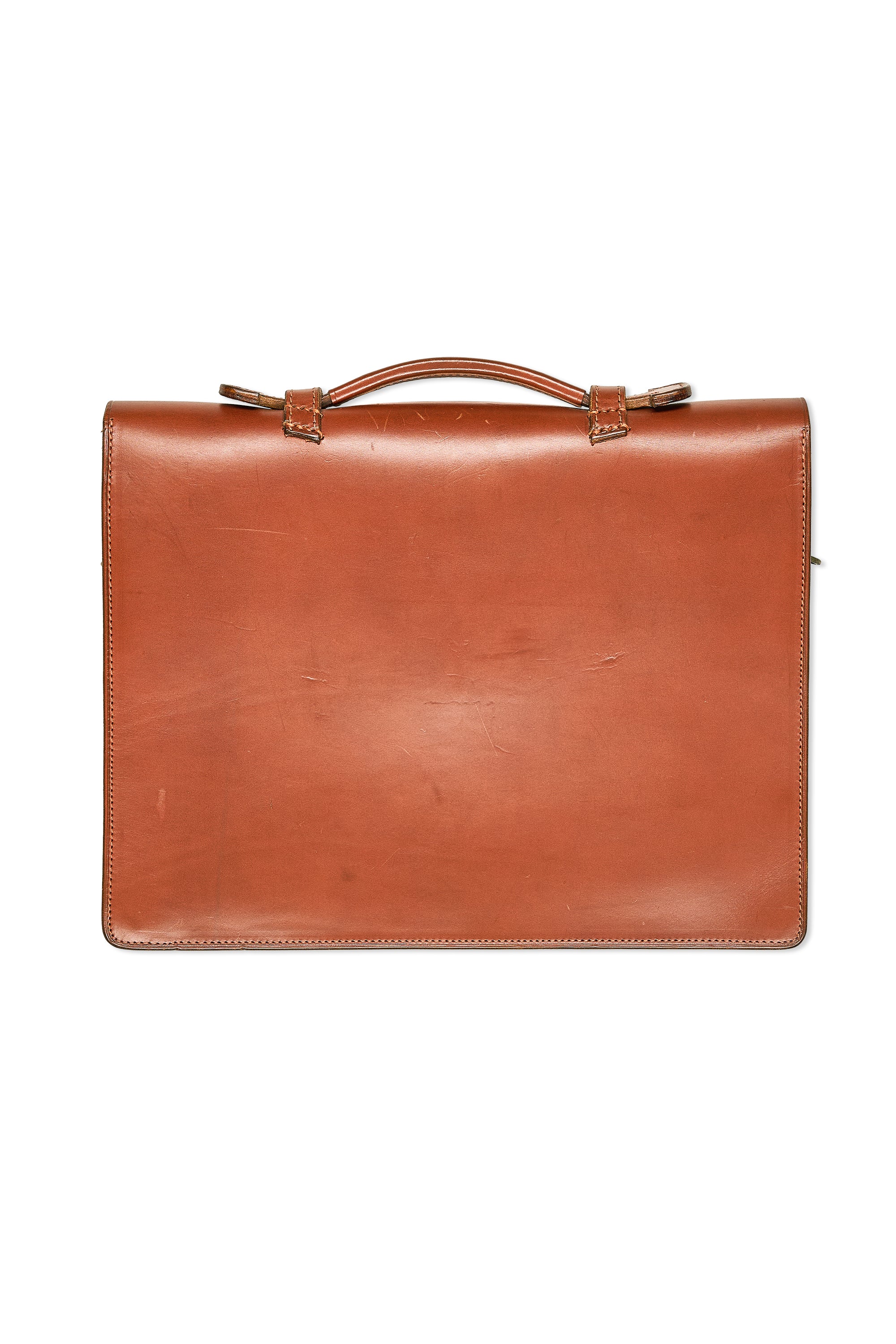 Pickett London Tan Leather Briefcase