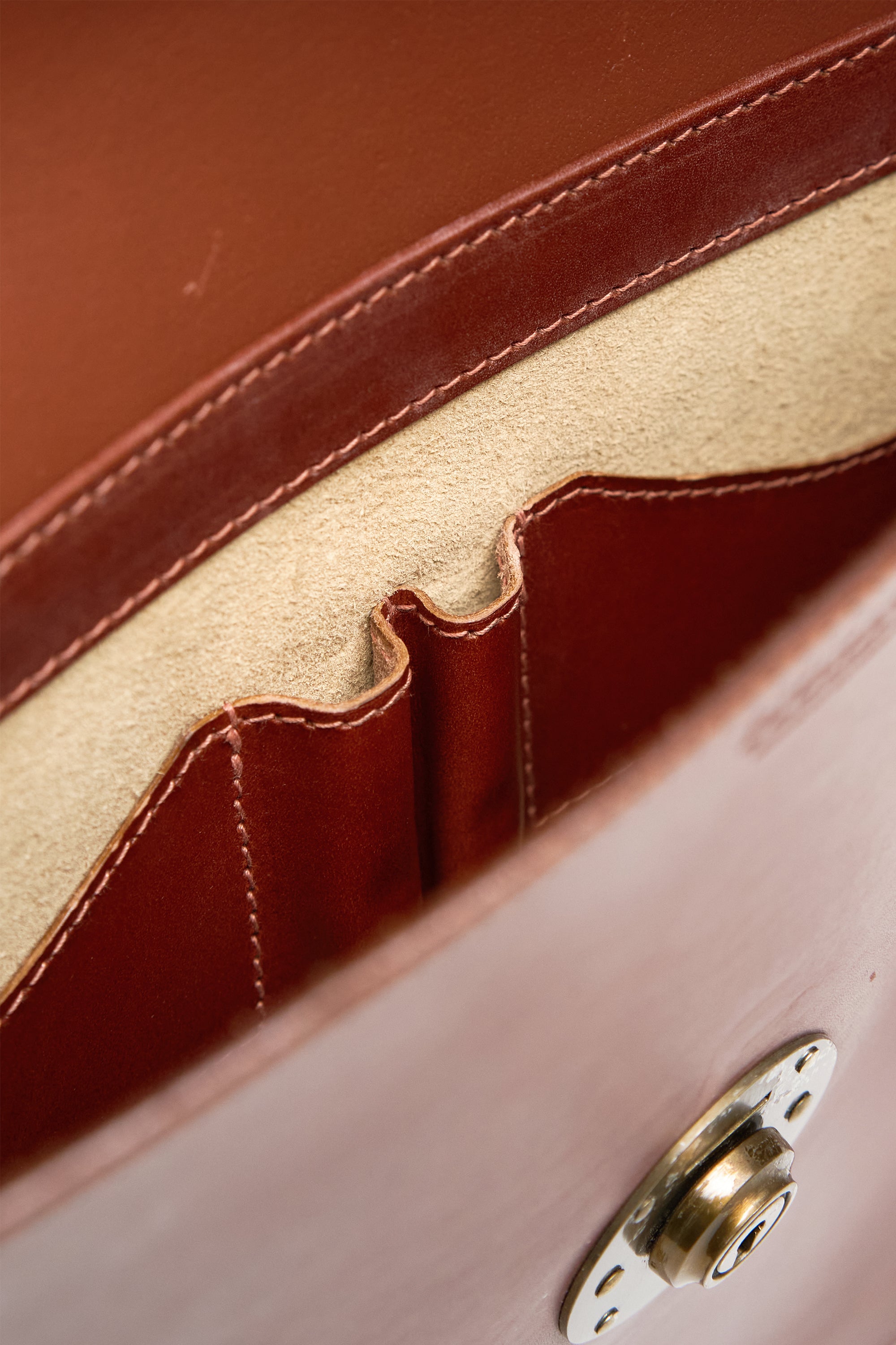 Pickett London Tan Leather Briefcase