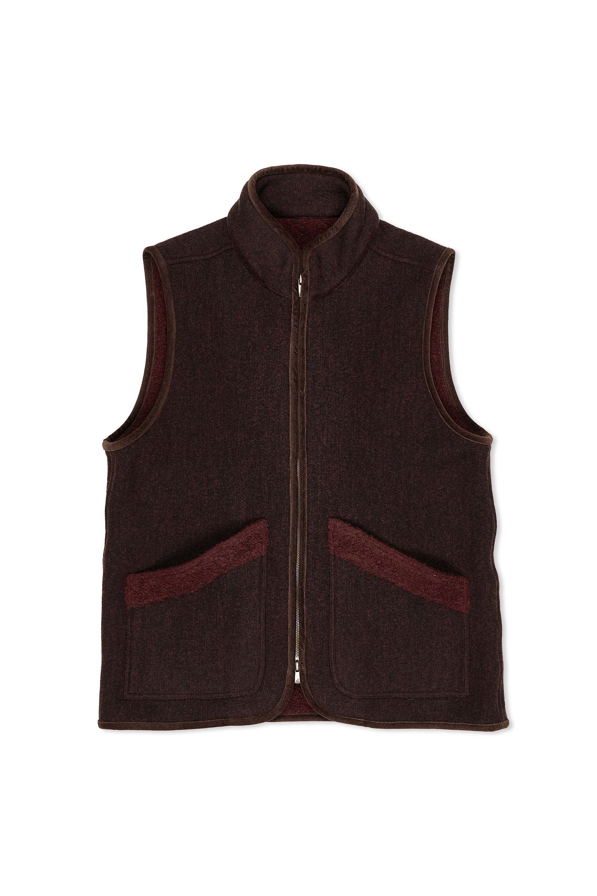 The Armoury by Ascot Chang Burgundy Calistoga Wool Vest *sample*