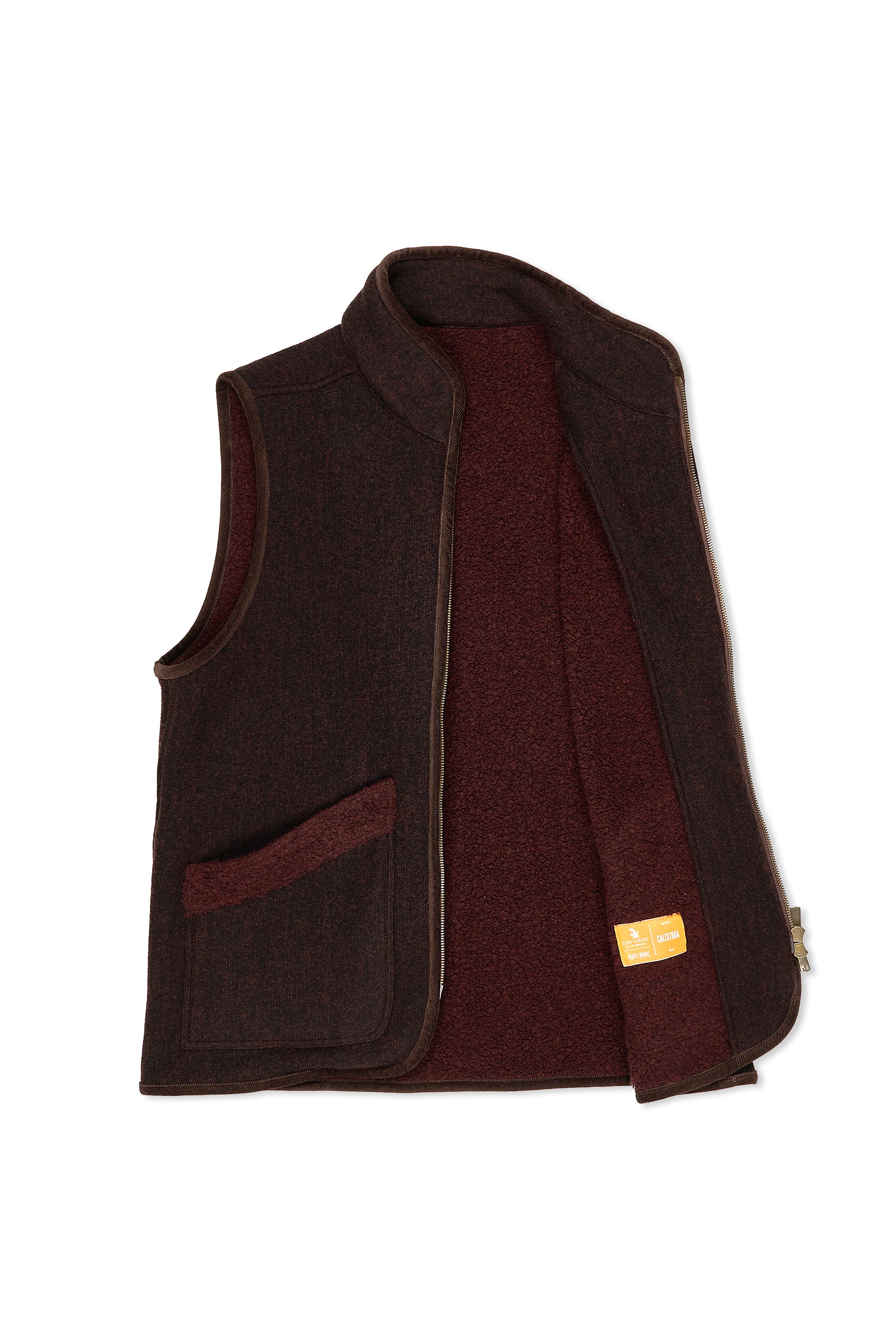 The Armoury by Ascot Chang Burgundy Calistoga Wool Vest *sample*