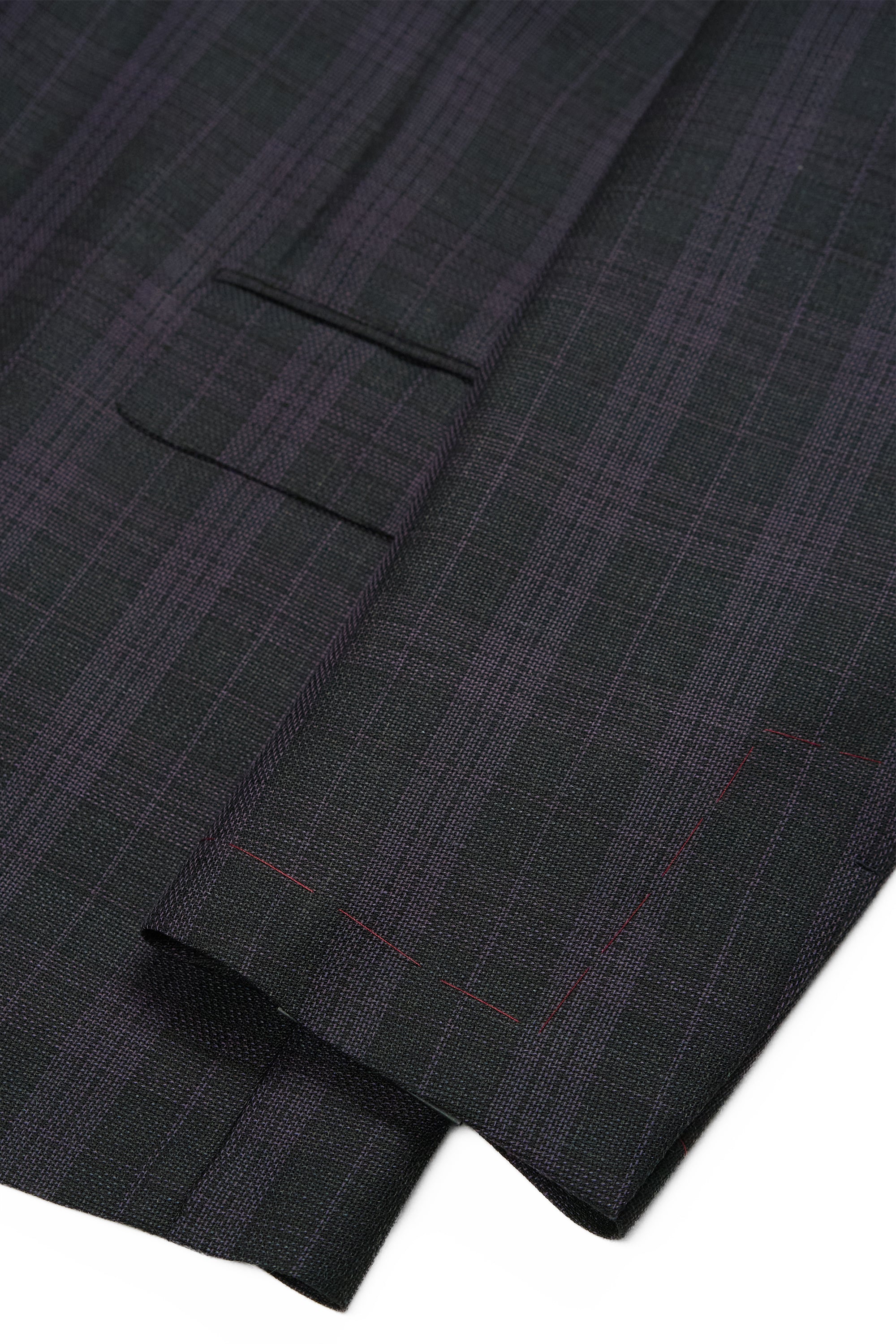 The Armoury Model 103 Purple with Black Check Mohair/Wool Sport Coat