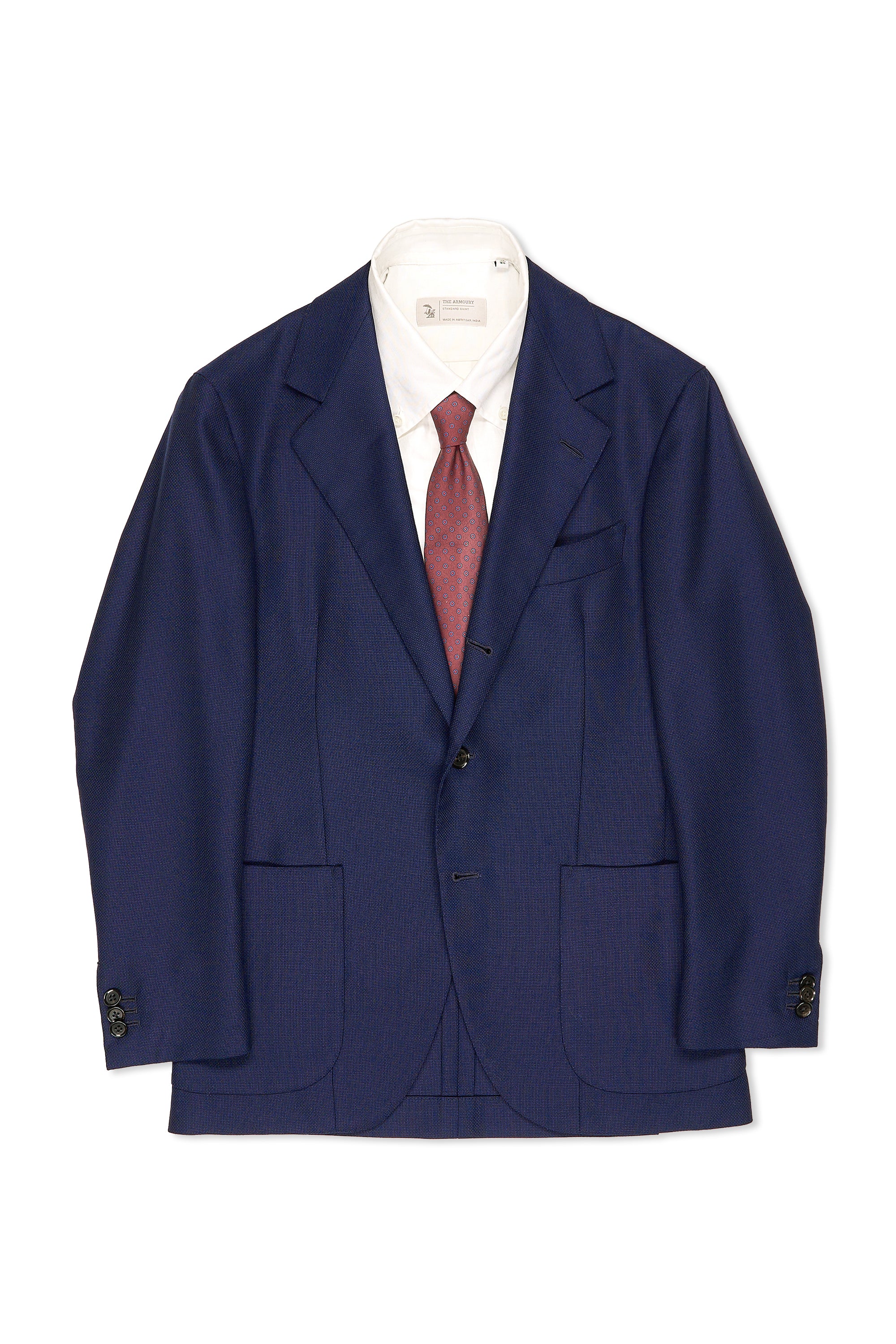 Casa Del Sarto Blue Hopsack Wool Sport Coat MTM