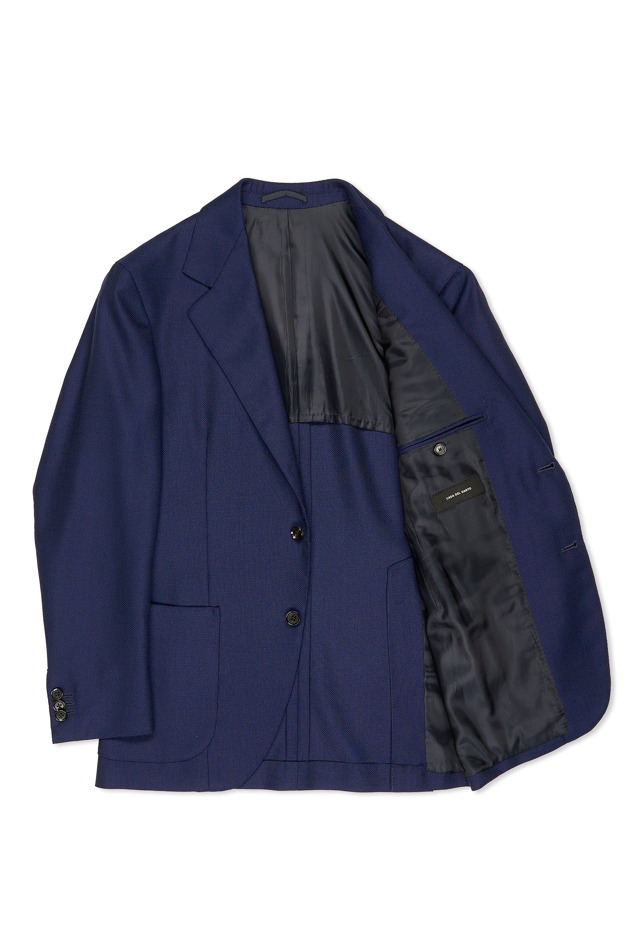 Casa Del Sarto Blue Hopsack Wool Sport Coat MTM