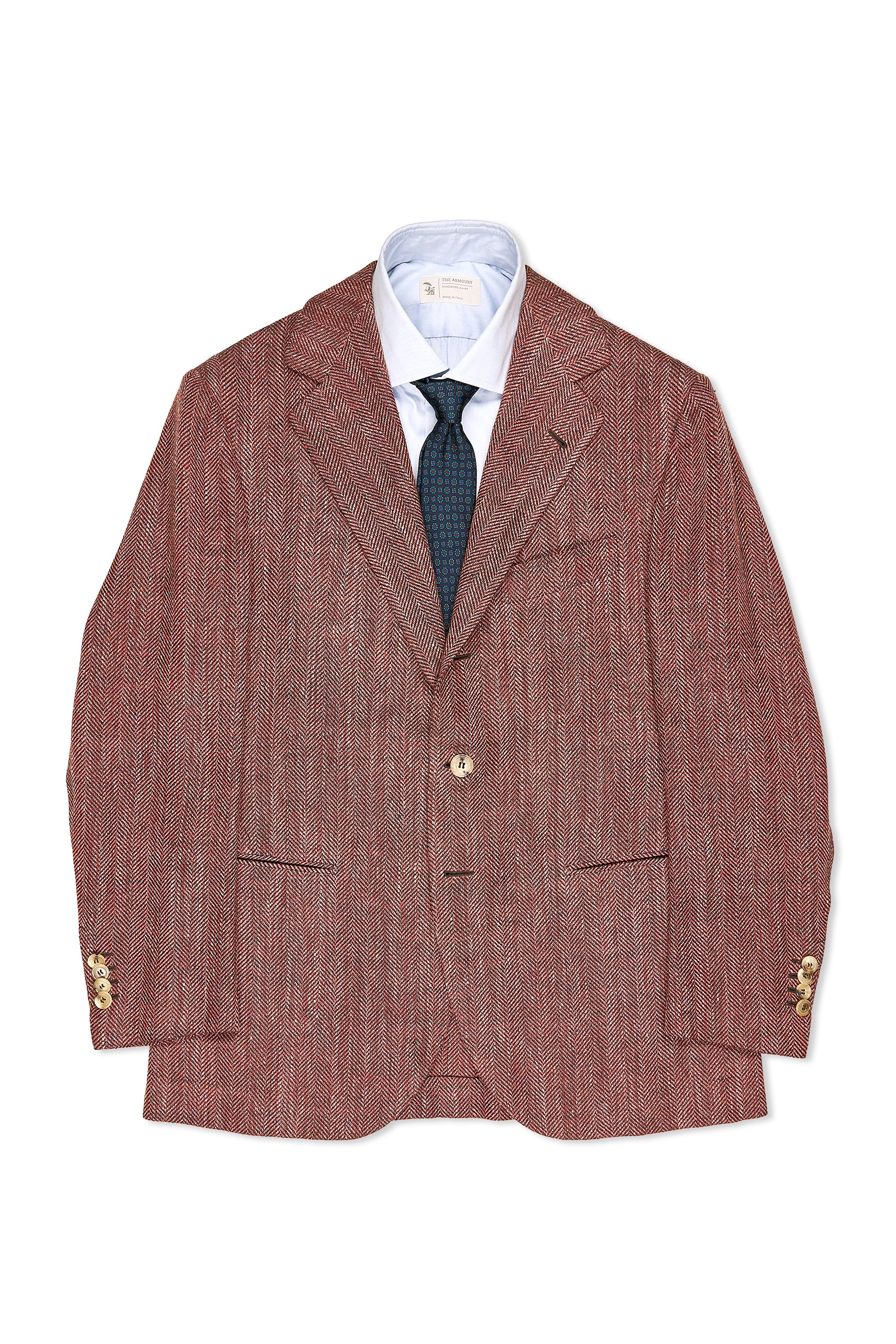 Liverano & Liverano Red/Black Wool Herringbone Sport Coat