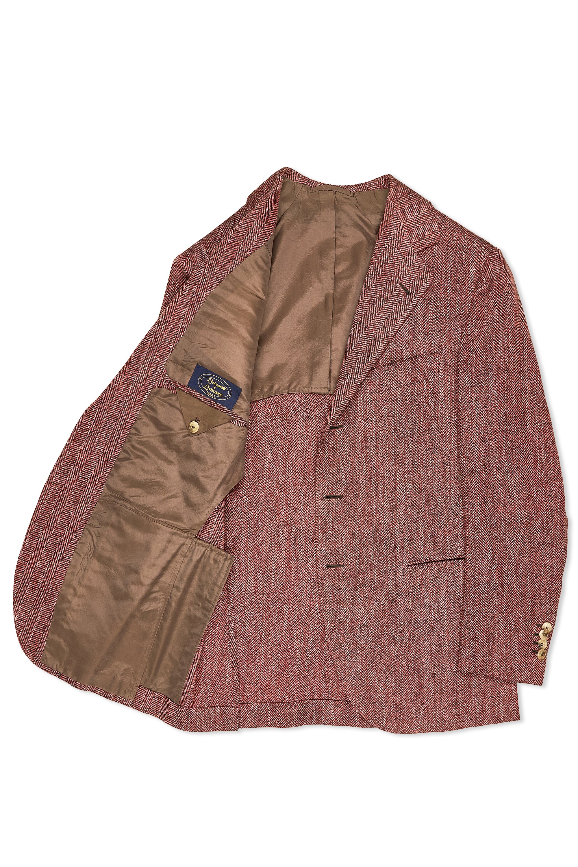 Liverano & Liverano Red/Black Wool Herringbone Sport Coat