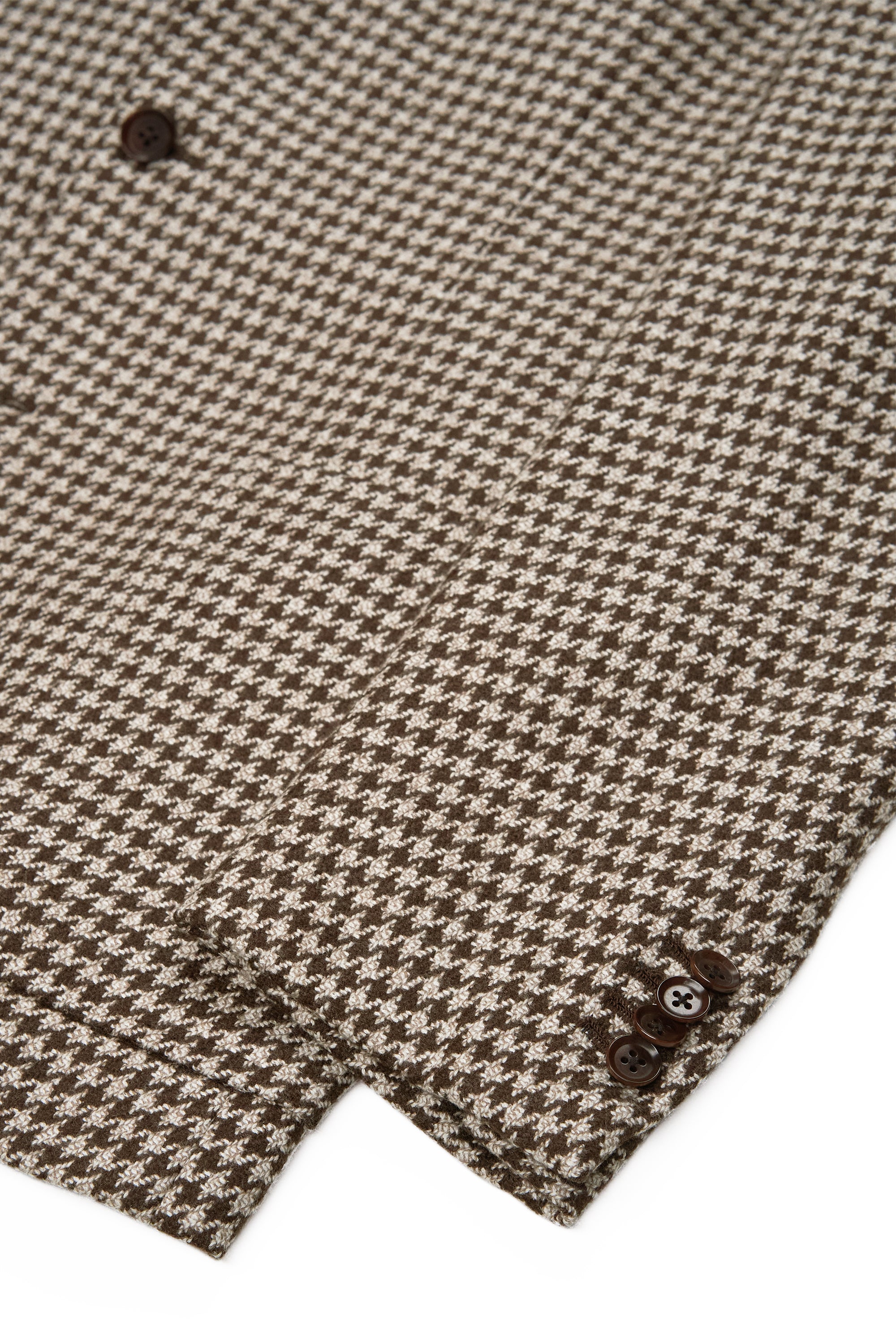 The Armoury Model 3 Brown/Beige Houndstooth Wool Sport Coat