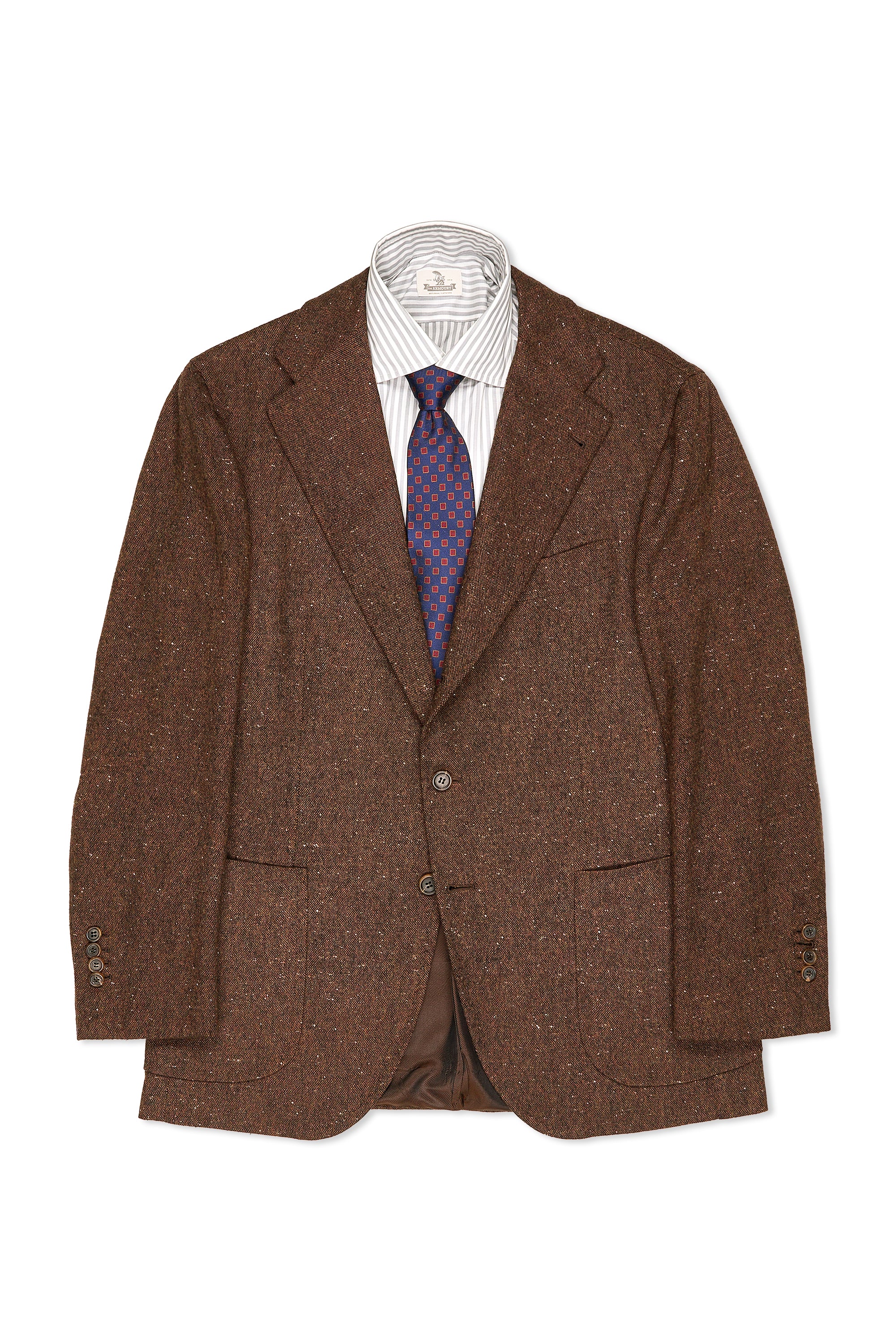 Orazio Luciano Brown Donegal Cashmere Sport Coat