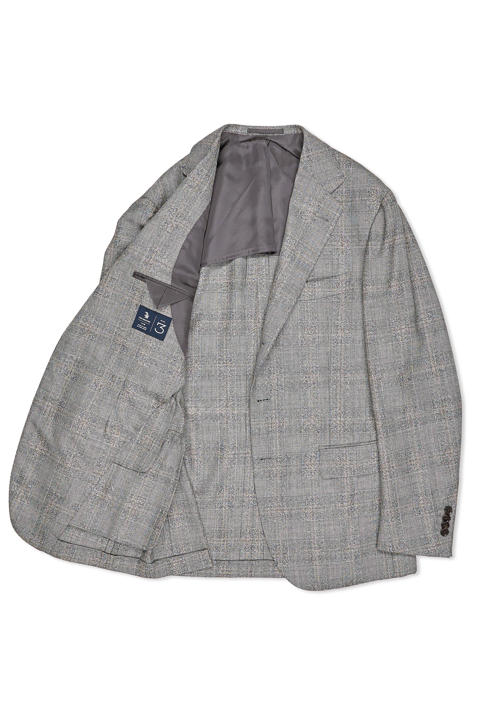 The Armoury by Ring Jacket Model 3 Grey with Brown Check Wool Suit