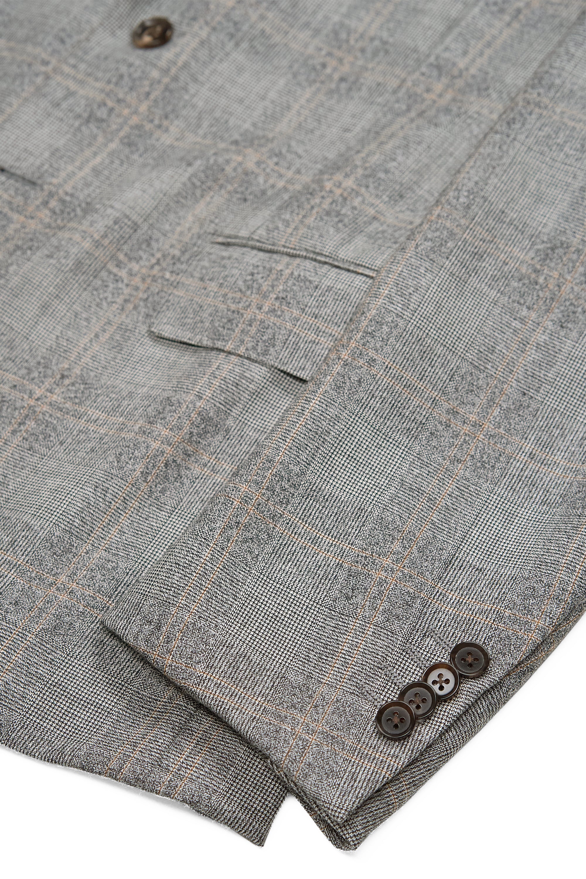 The Armoury by Ring Jacket Model 3 Grey with Brown Check Wool Suit