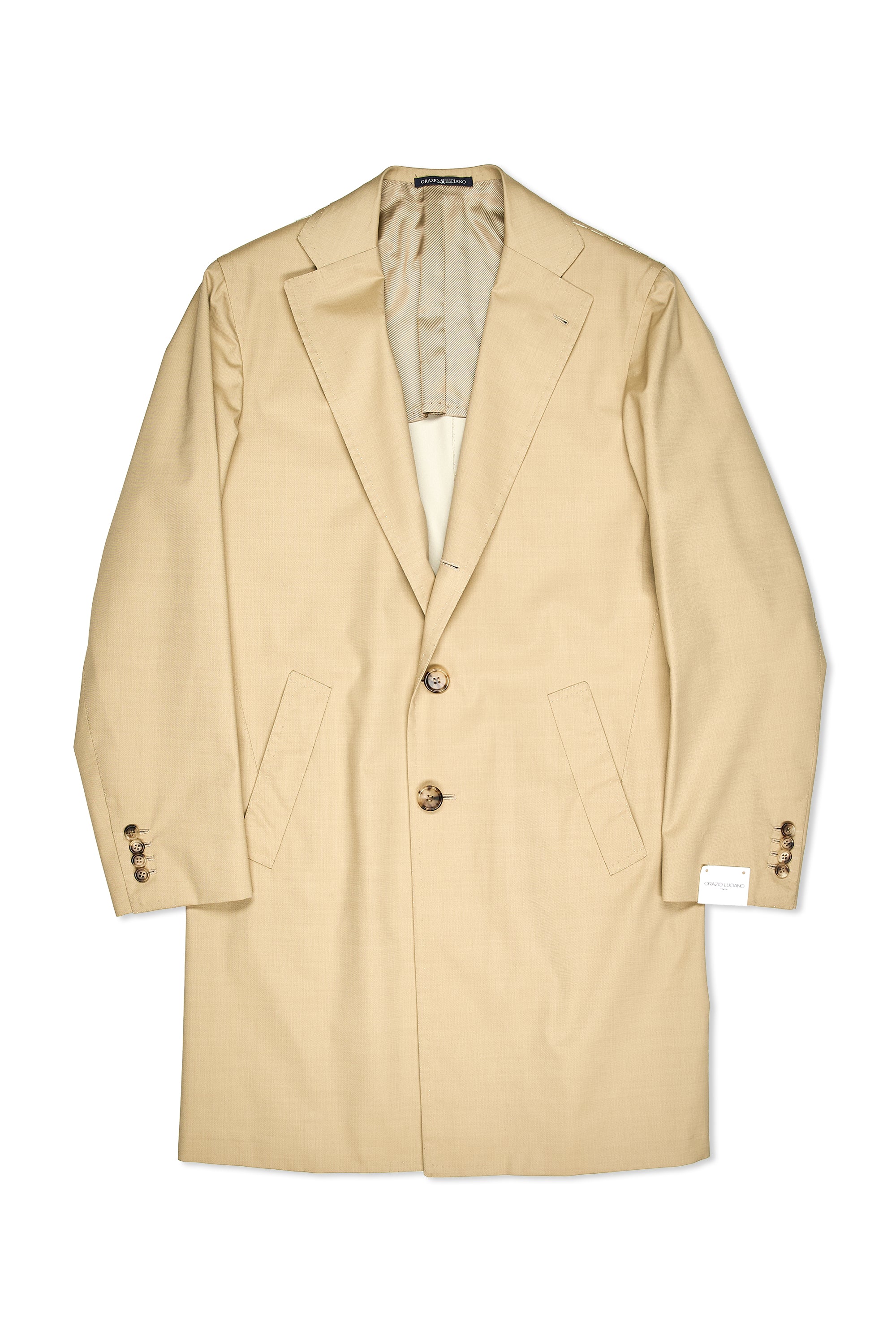 Orazio Luciano Beige Cotton/Wool/Silk Overcoat