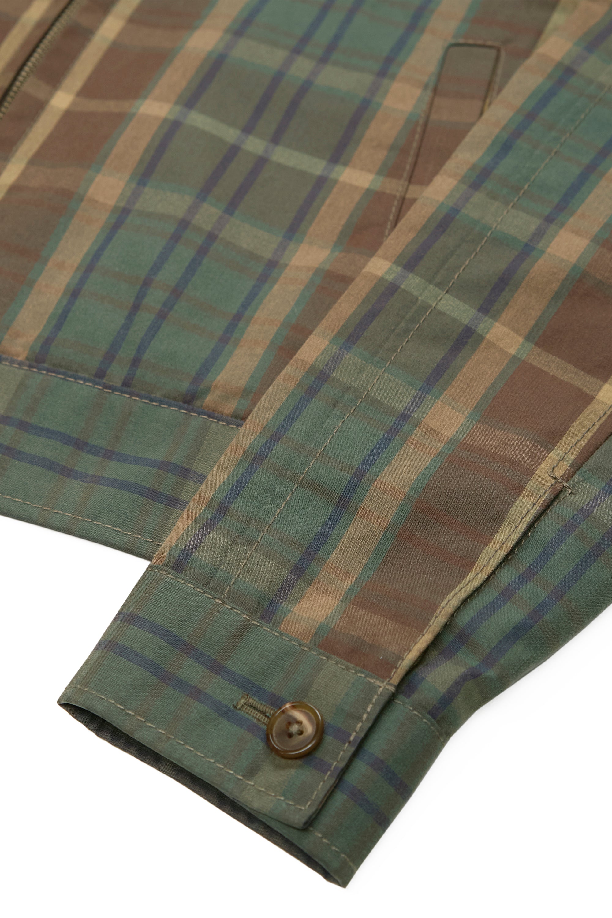 Craftsman Hong Kong Green/Beige/Brown Check Cotton Jacket MTM