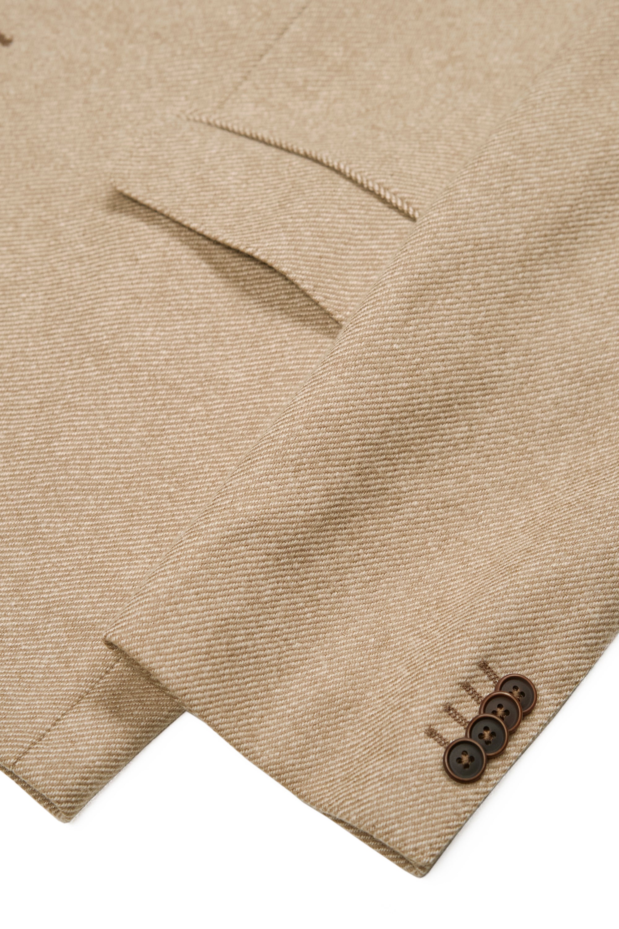Hugo Boss Beige Wool Twill Sport Coat with Elbow Patches