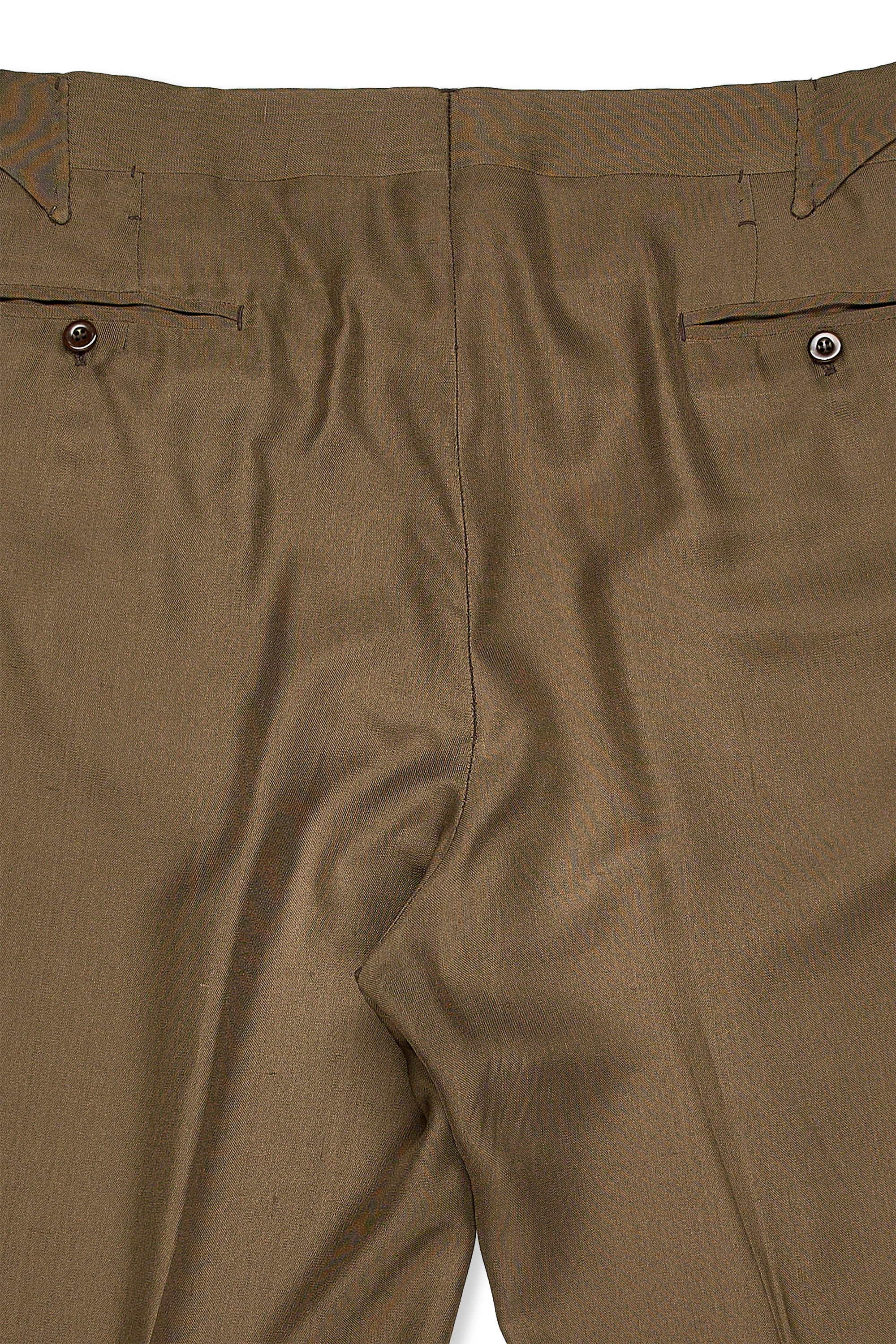 Camps De Luca Olive Brown Silk Jacket with Ambrosi Trousers Bespoke