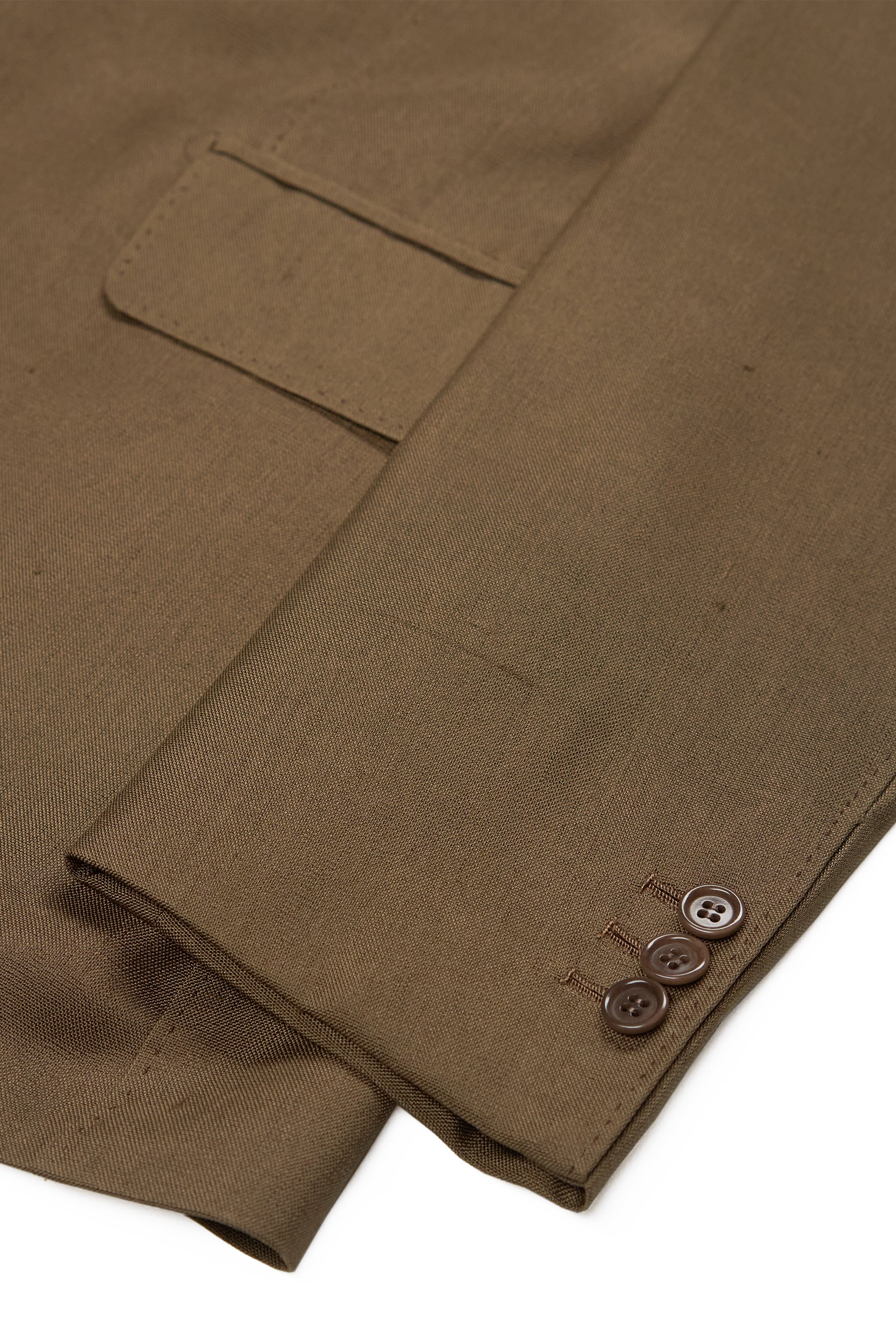 Camps De Luca Olive Brown Silk Jacket with Ambrosi Trousers Bespoke