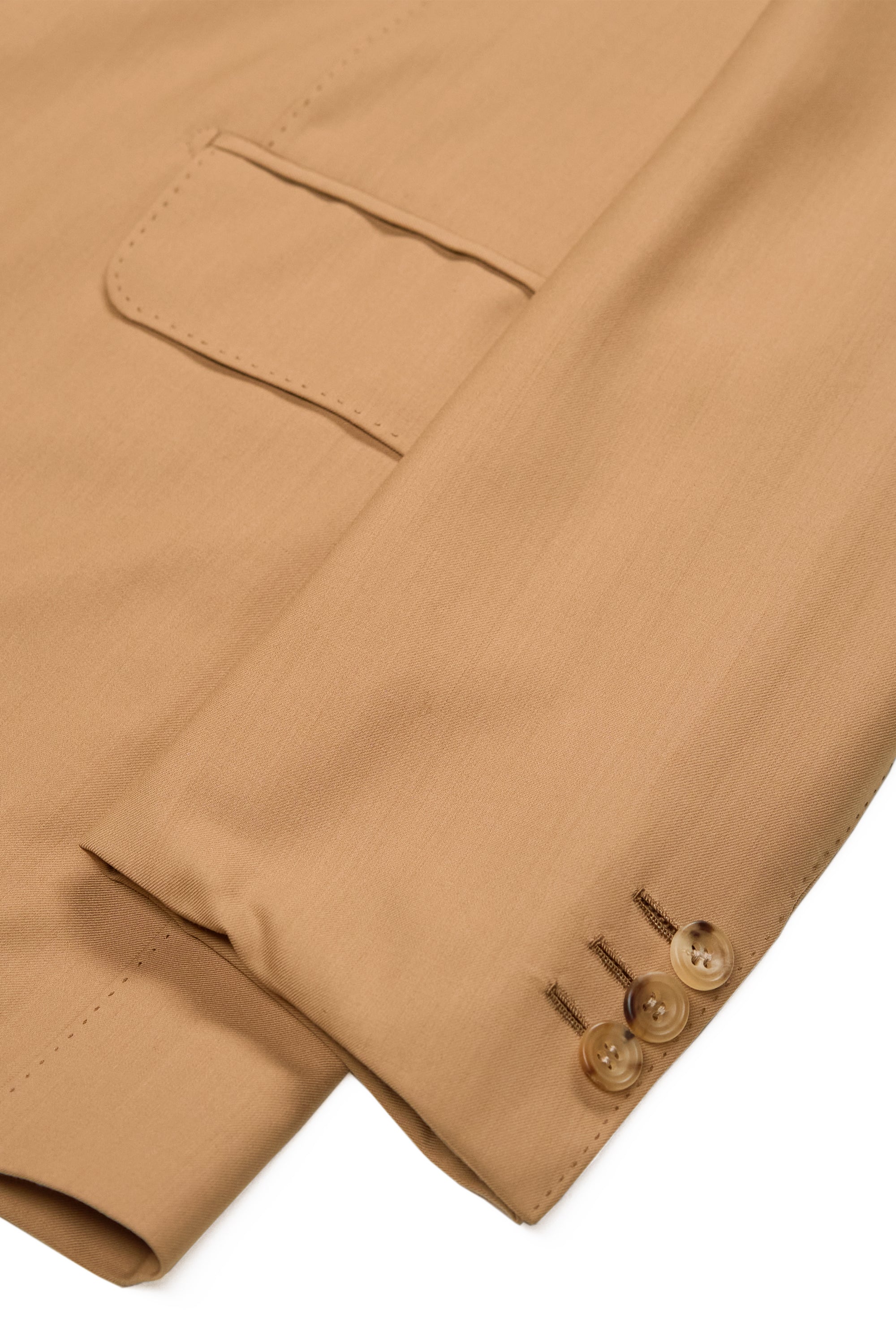 Camps De Luca Camel Wool Suit with Hermes Silk Scarf Lining Bespoke