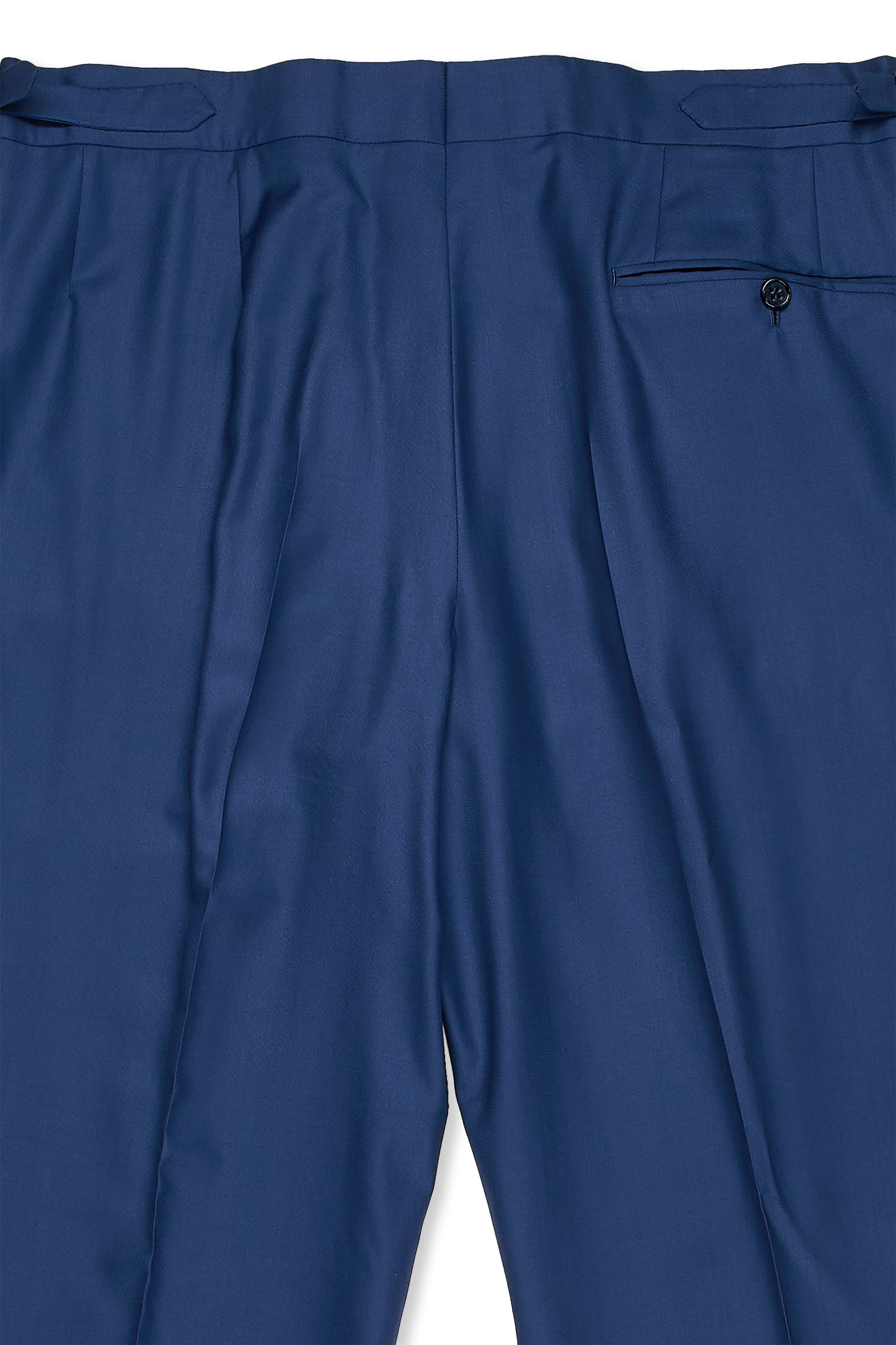 Camps De Luca Blue Wool Suit with Hermes Silk Scarf Lining Bespoke