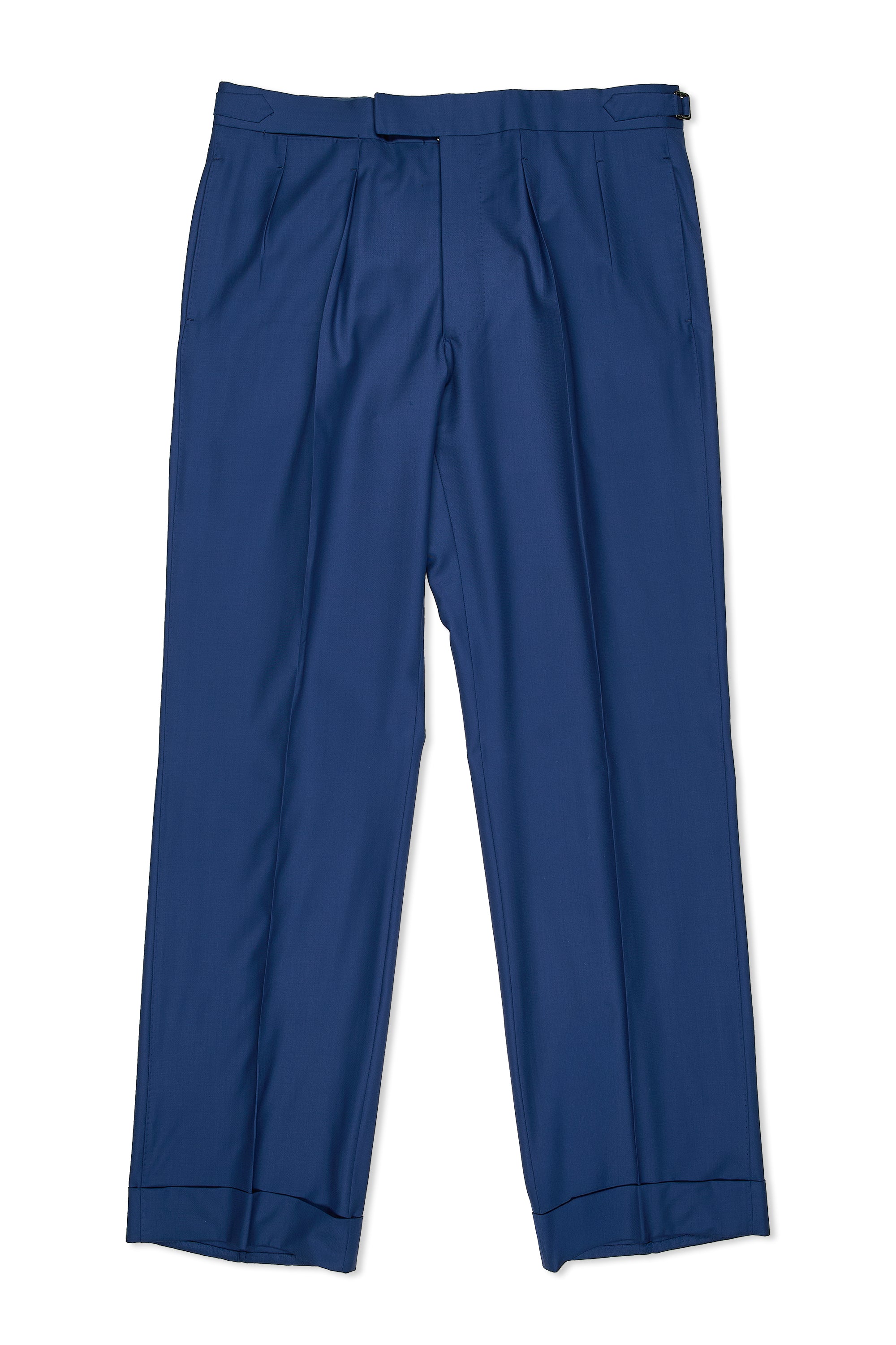 Camps De Luca Blue Wool Suit with Hermes Silk Scarf Lining Bespoke