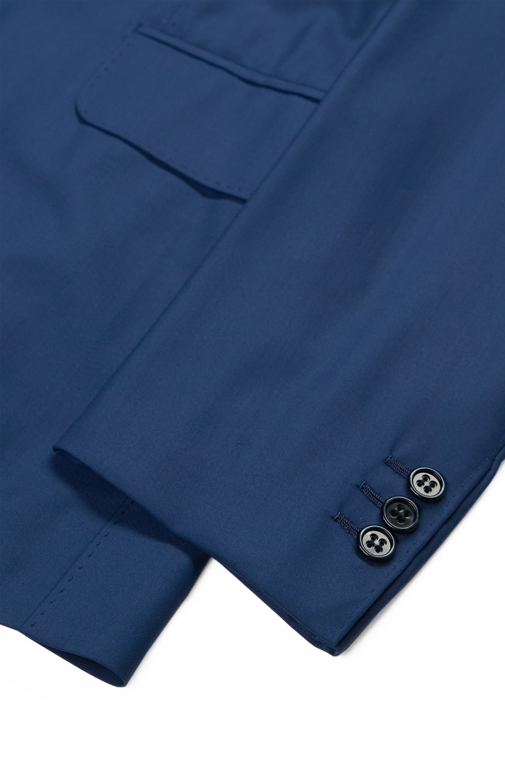 Camps De Luca Blue Wool Suit with Hermes Silk Scarf Lining Bespoke