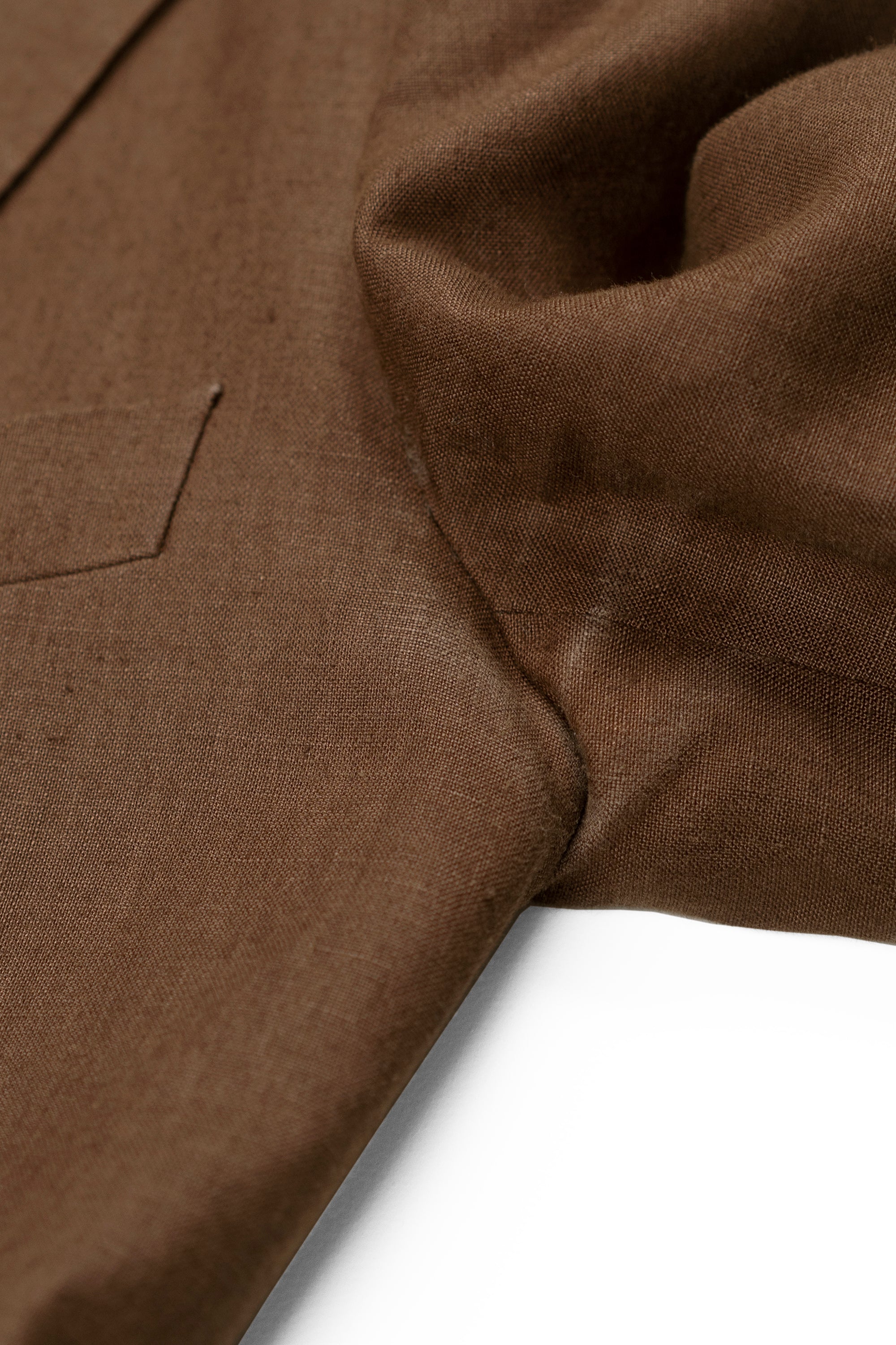 Blue Shears Brown Linen Double Breasted Suit Bespoke
