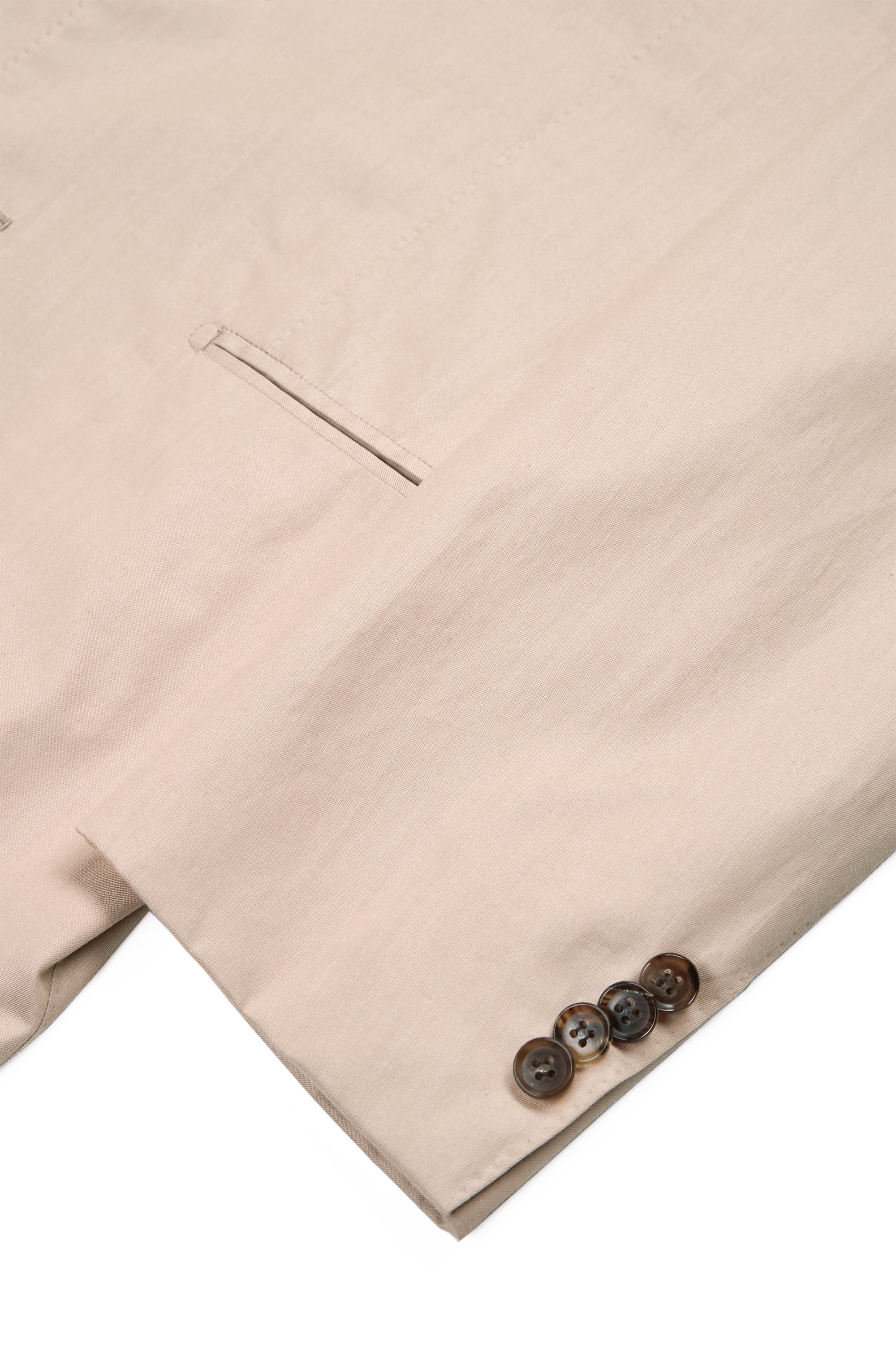 Ring Jacket Beige Cotton Suit