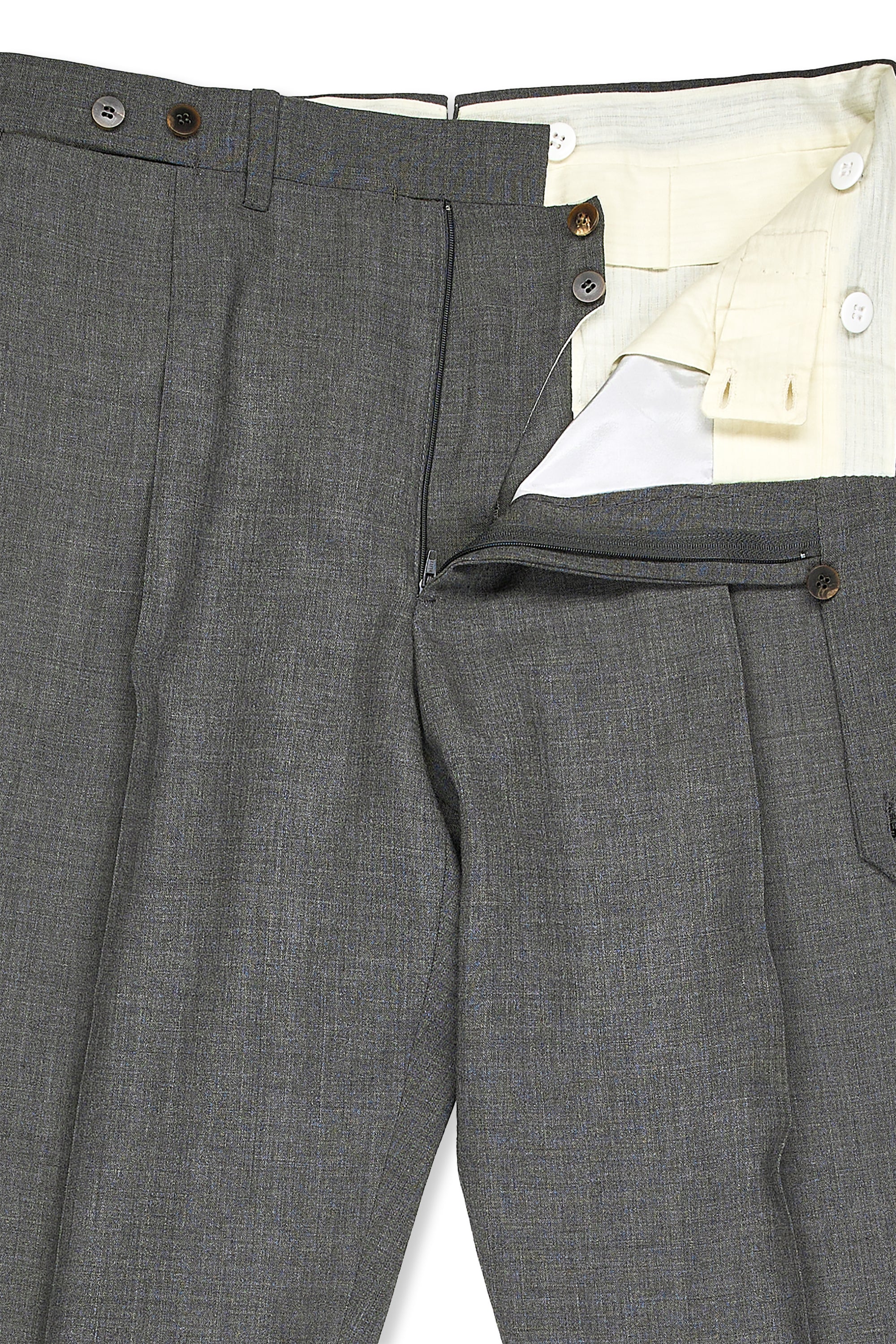 Orazio Luciano Mid Grey Wool Double Breasted Suit