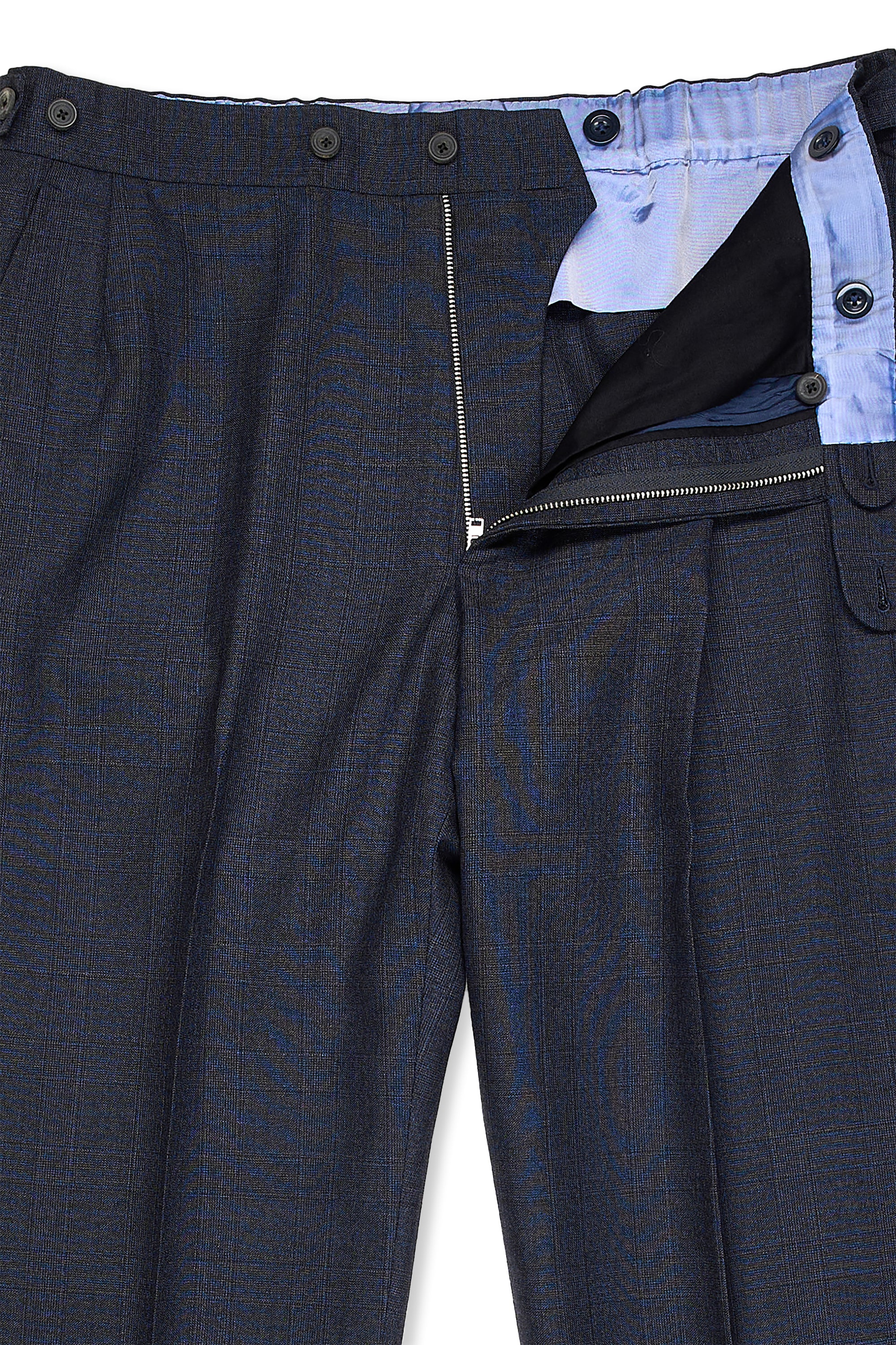 Cad & The Dandy Navy/Black Check Wool Suit Bespoke