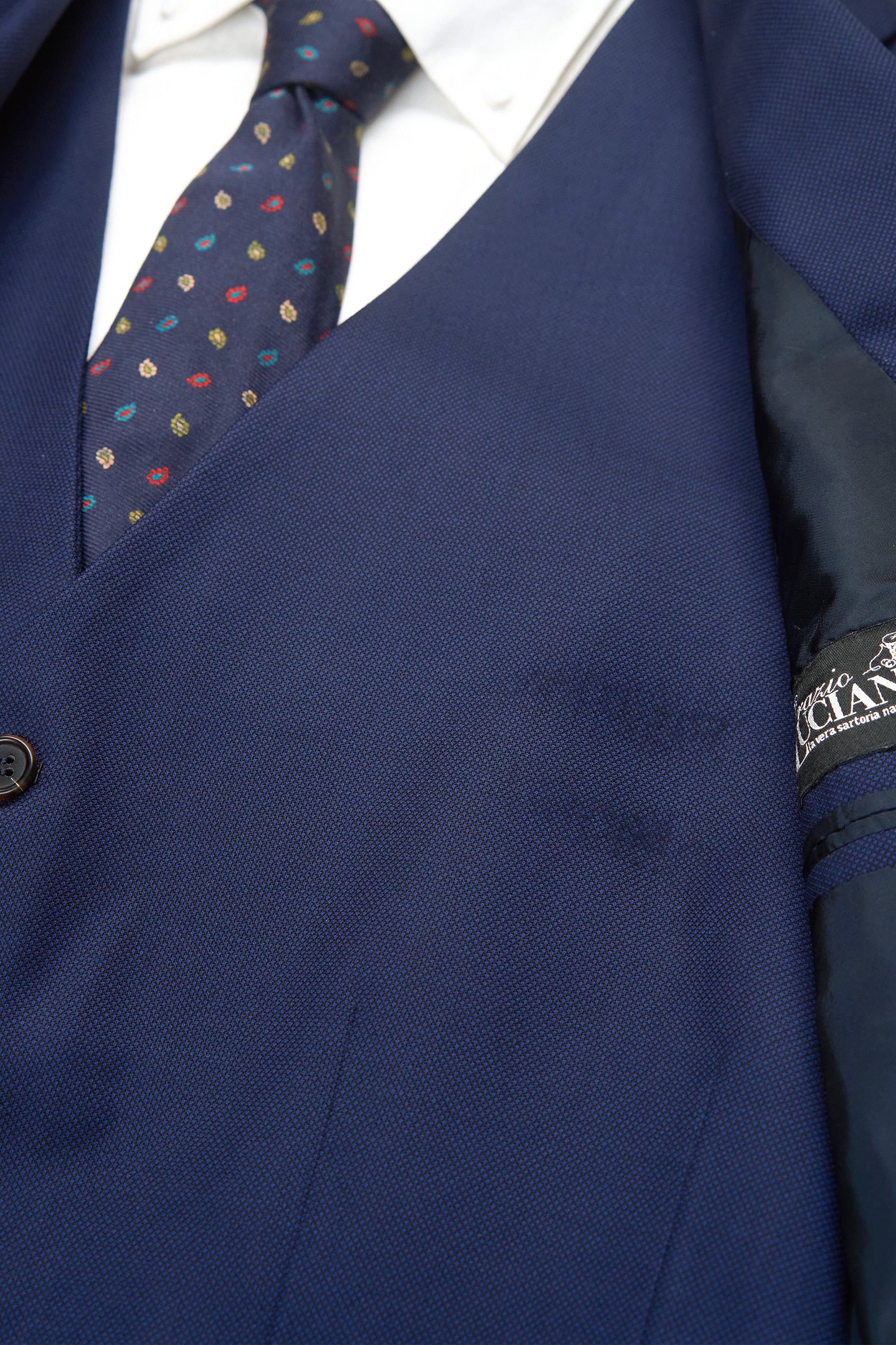 Orazio Luciano Navy Virgin Wool 3 Piece Suit