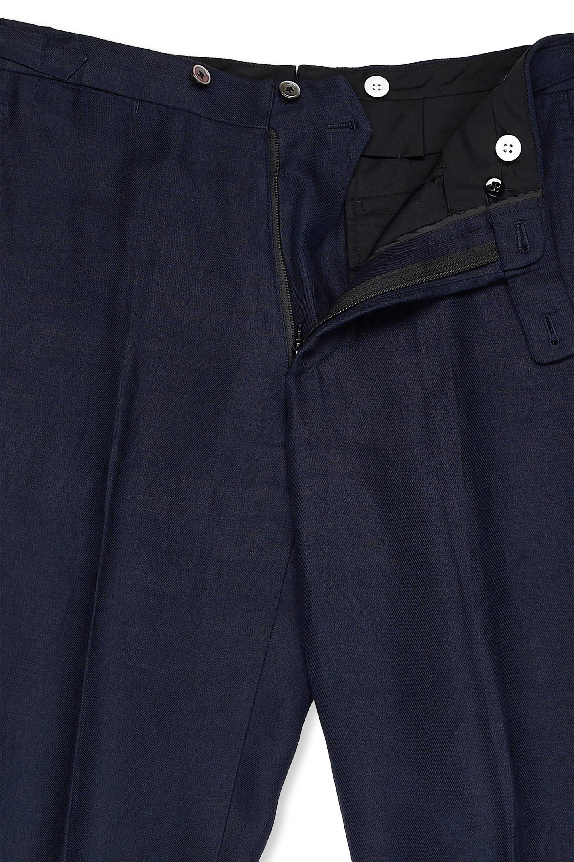 The Armoury Model 6A Navy Linen Double Breasted Suit