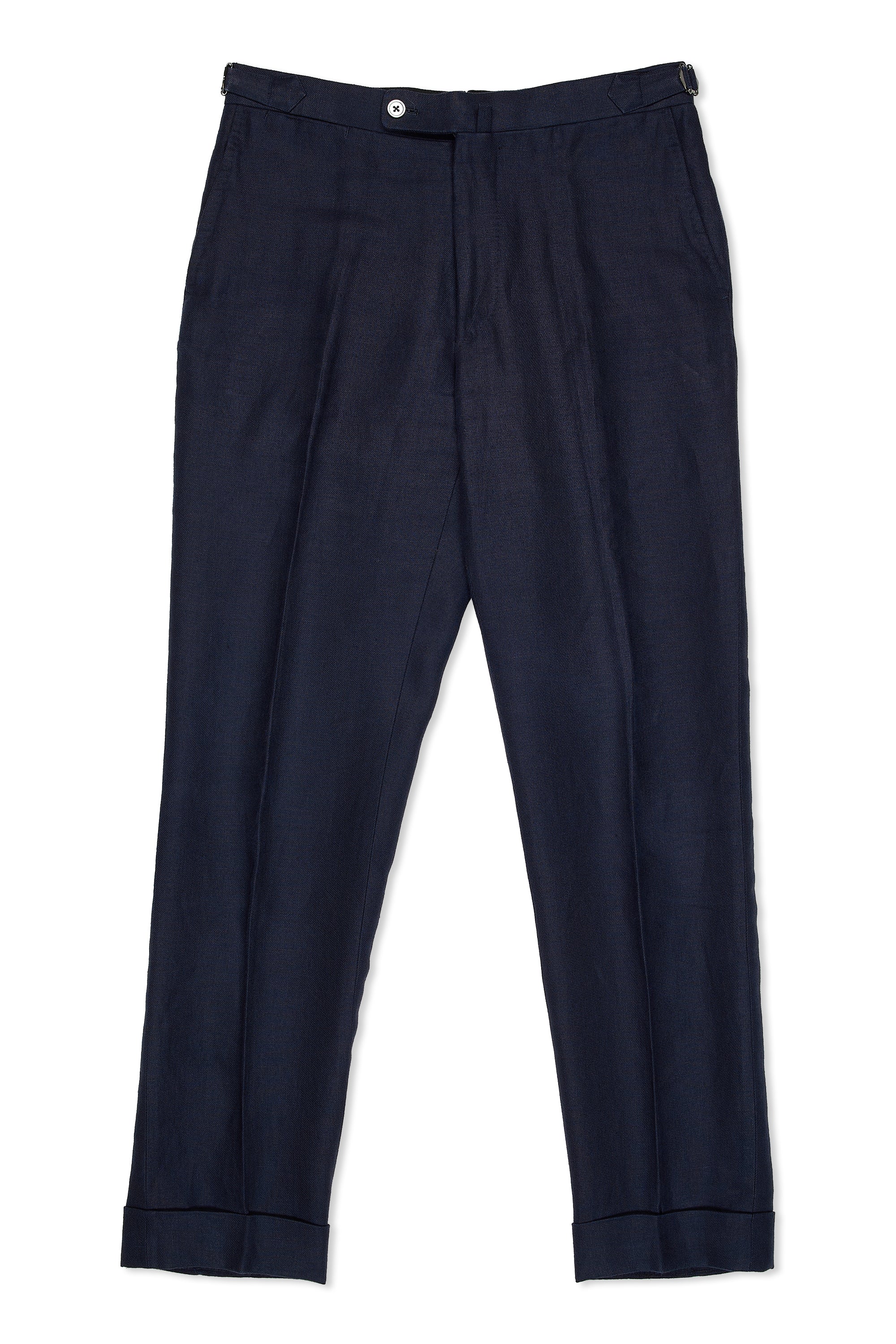 The Armoury Model 6A Navy Linen Double Breasted Suit