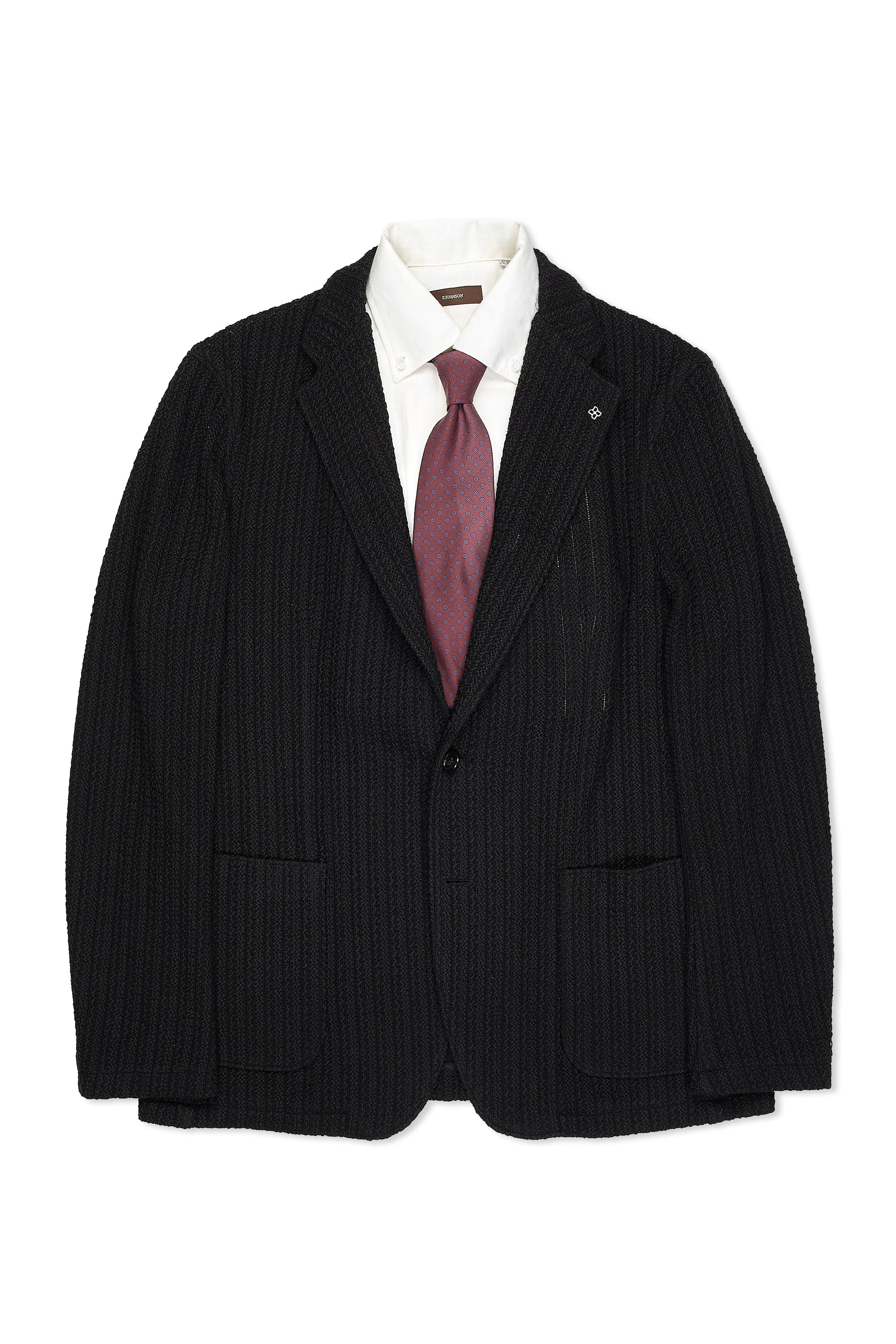 Tagliatore Dark Navy Cotton/Linen Knitted Jacket