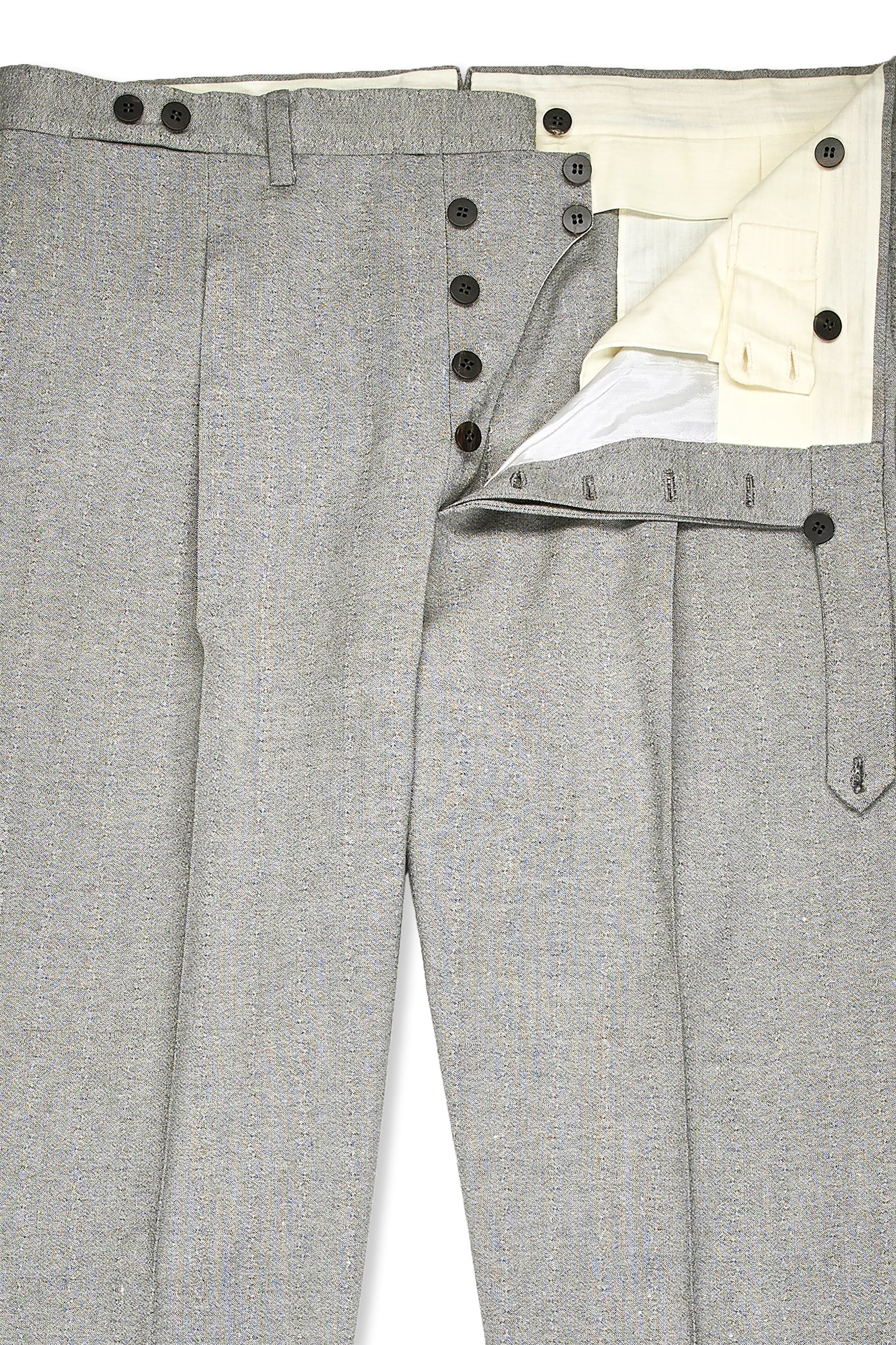 Orazio Luciano Light Grey Textured Wool Suit