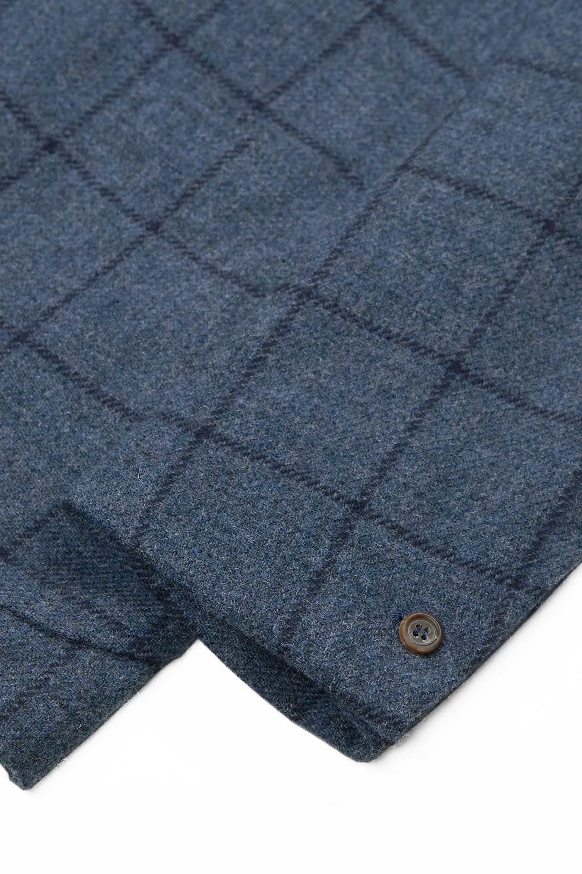 Orazio Luciano Blue with Navy Windowpane Wool Tweed Sport Coat