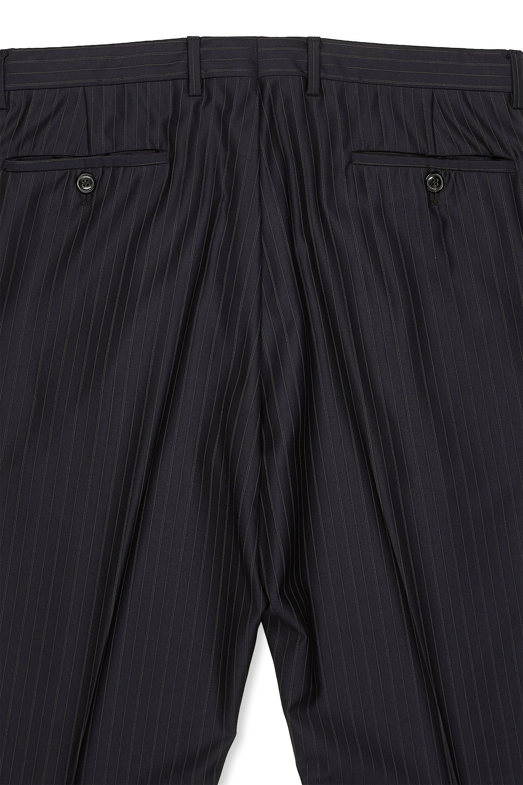 Giorgio Armani Navy with Brown Stripe Wool Suit