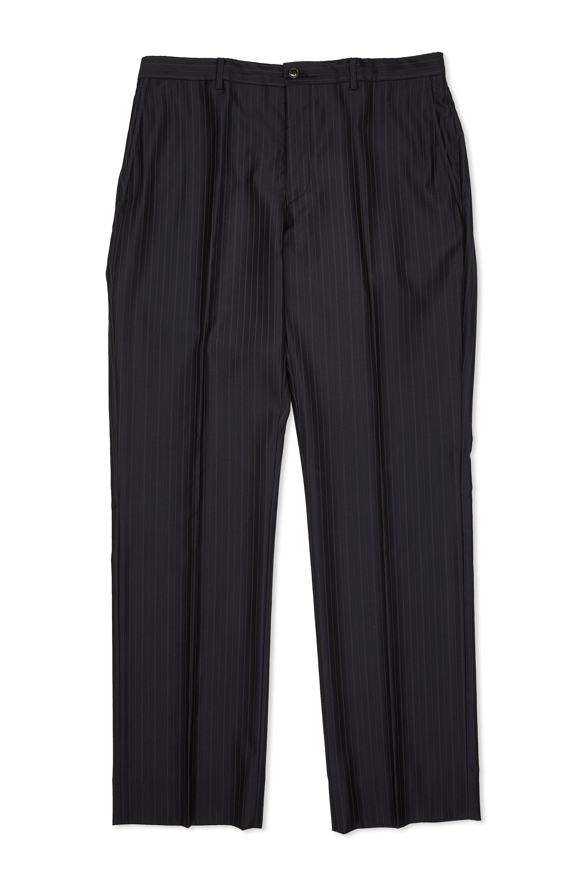 Giorgio Armani Navy with Brown Stripe Wool Suit