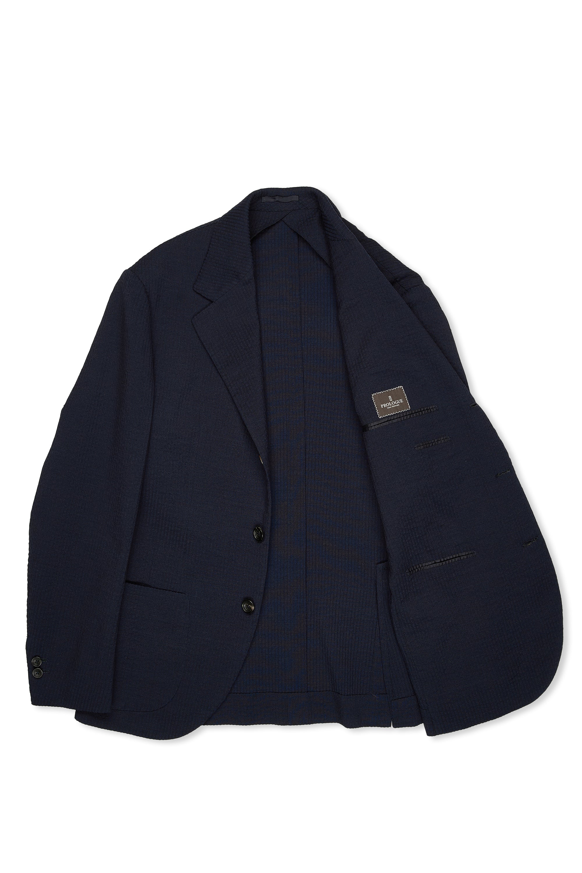 Prologue Navy Seersucker Wool Sport Coat