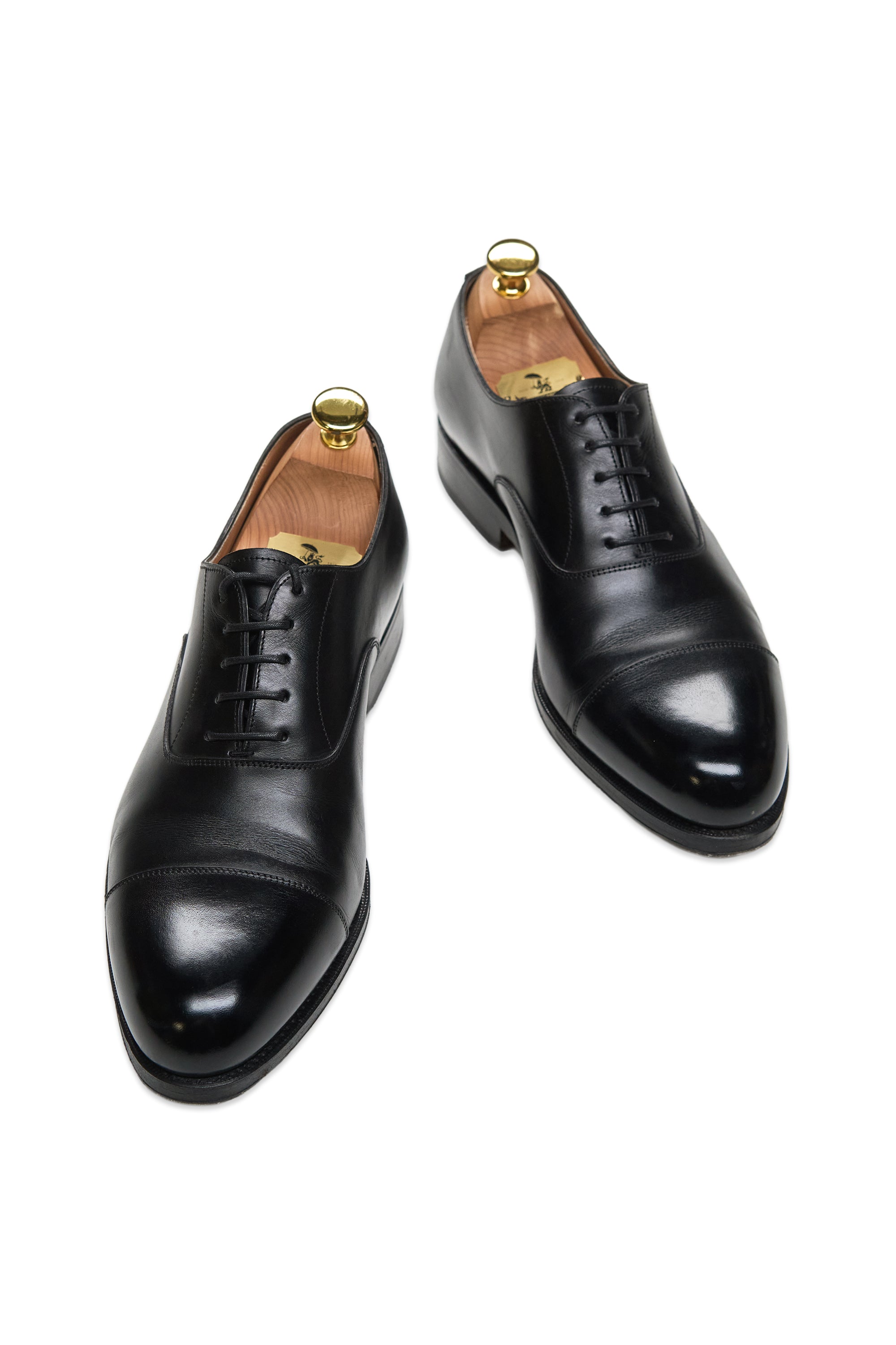 Carmina Forest 732 Black Captoe Oxfords