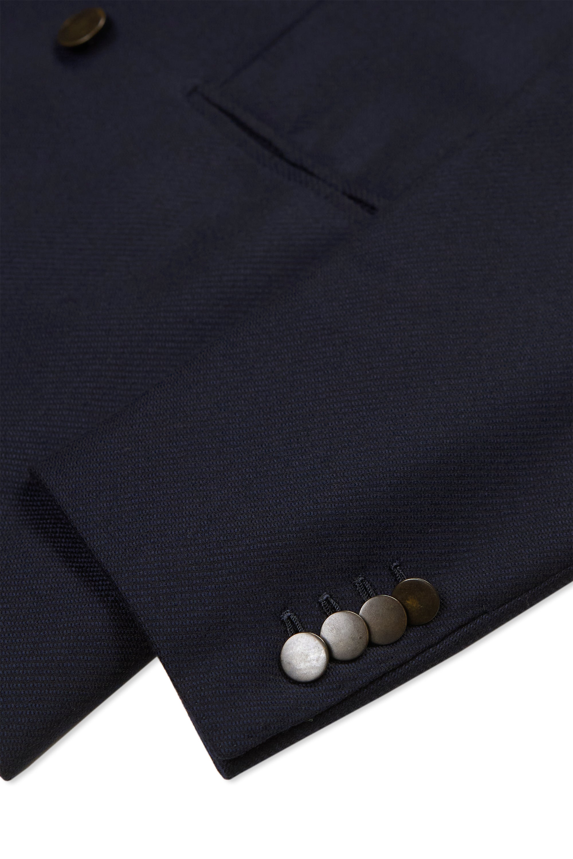 Musella Dembech Navy Twill Wool Double Breasted Sport Coat