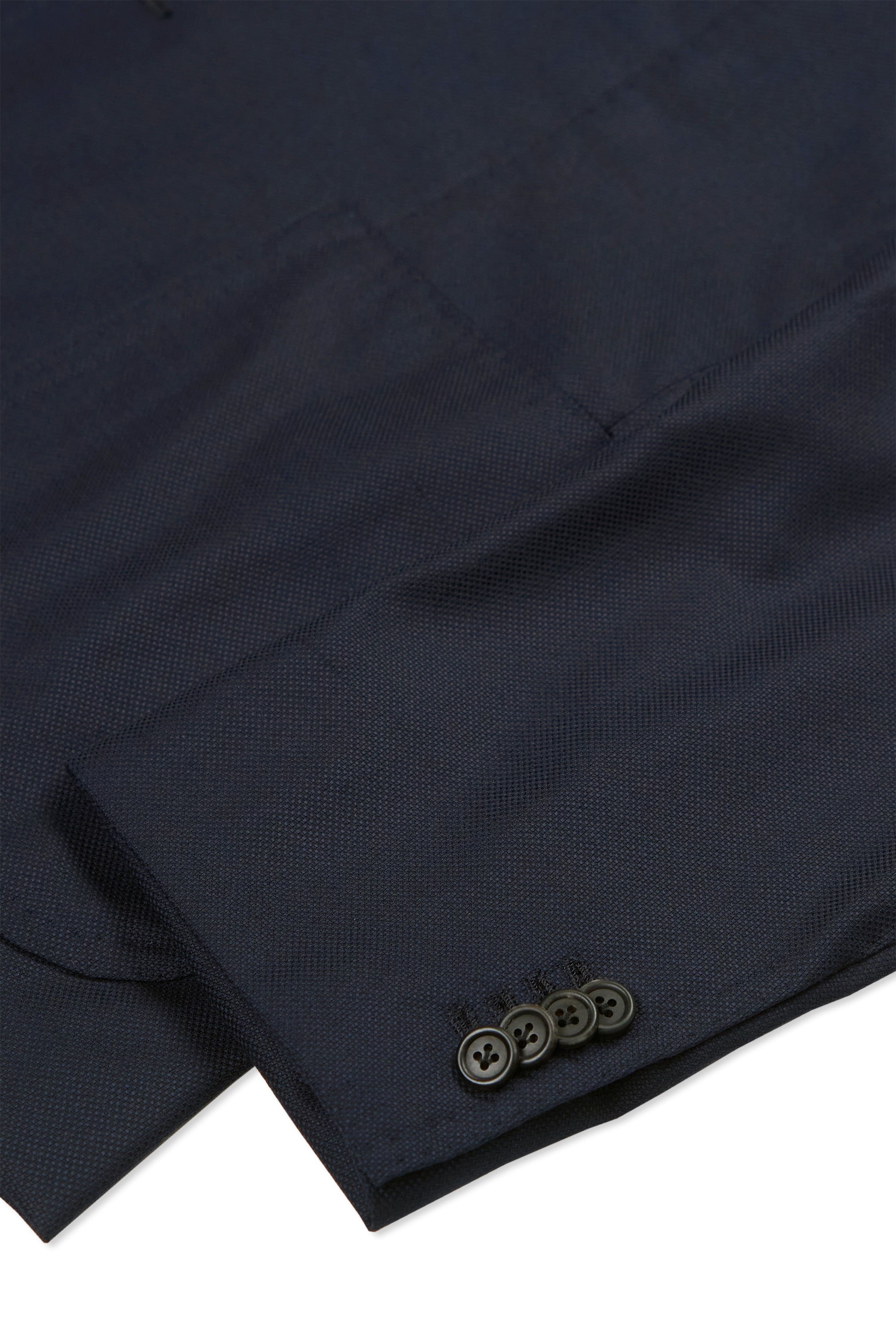 Orazio Luciano Navy Hopsack Wool Sport Coat