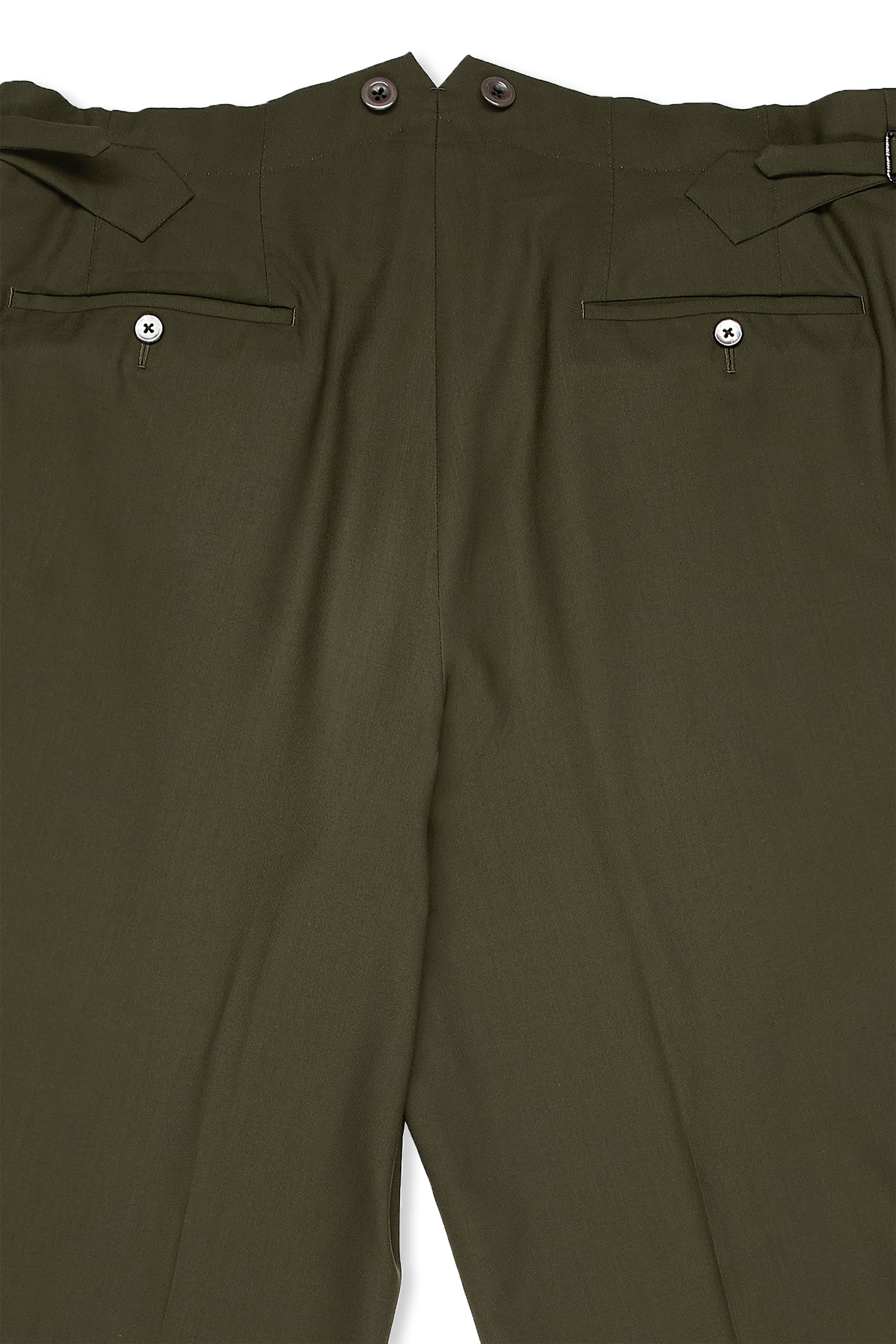 Fumiya Hirano Olive Super 150's Wool Trousers