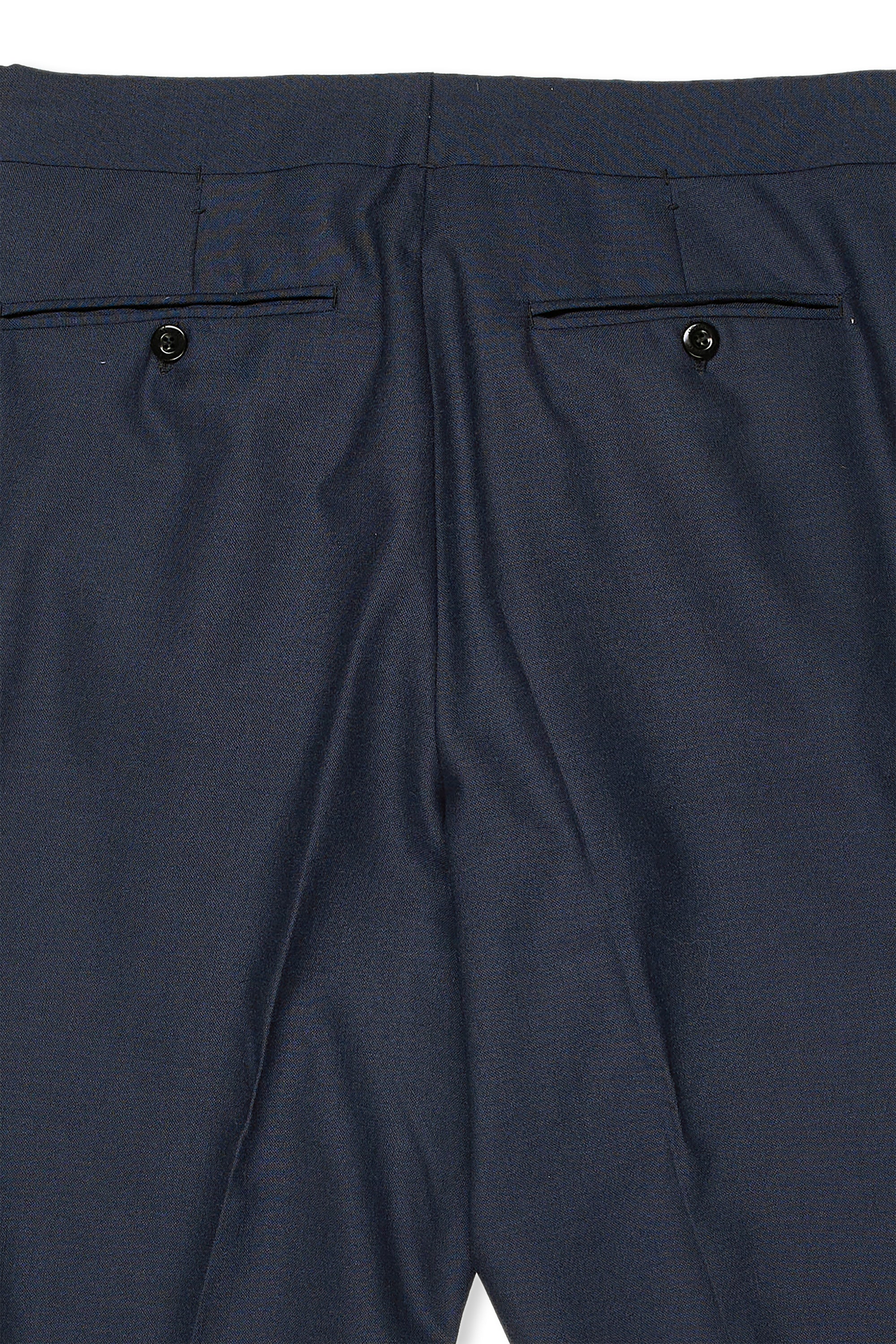 Ambrosi Napoli Navy Wool Single-pleat Trousers