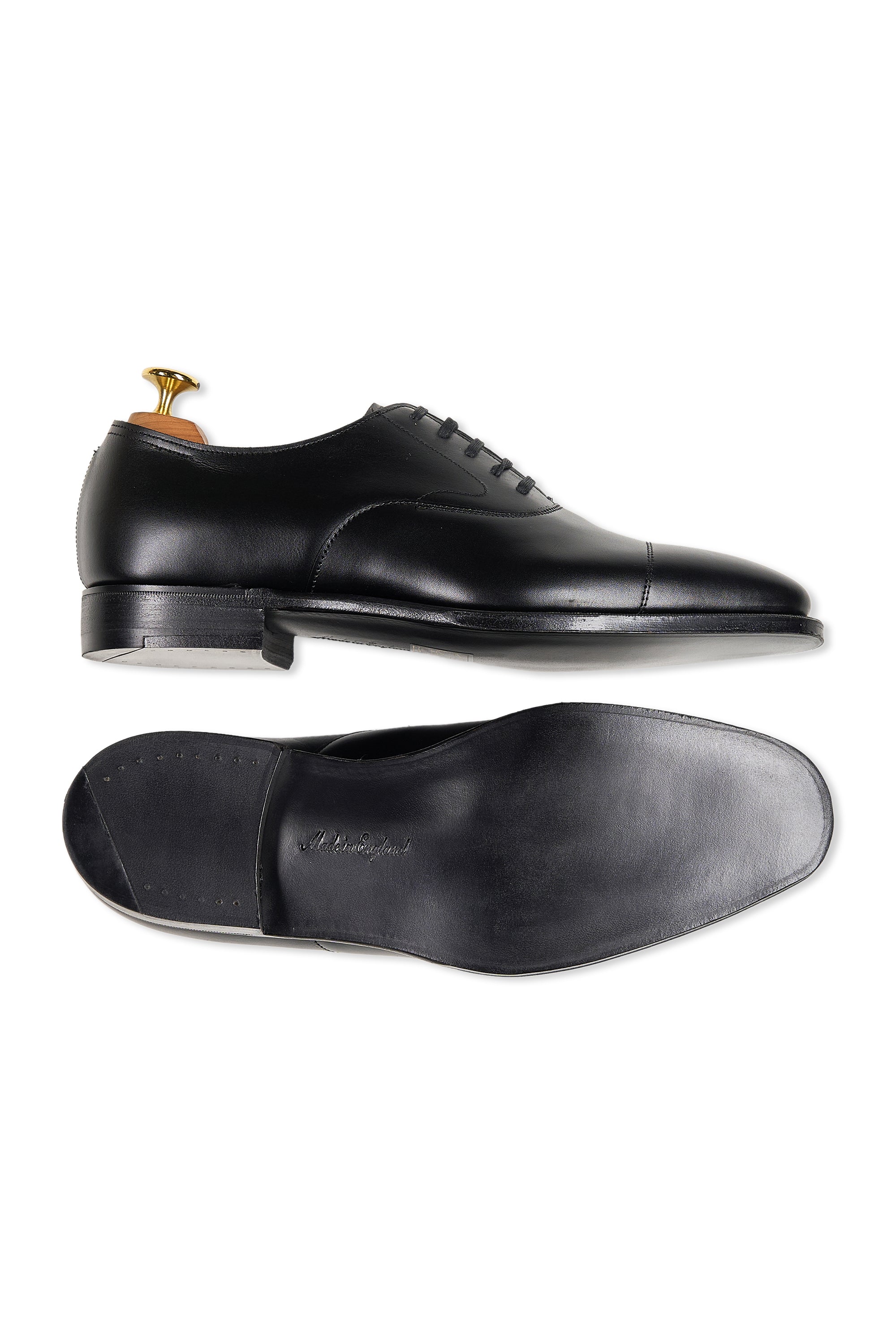 The Armoury Black Hajime Pedder Calf Oxford Shoes