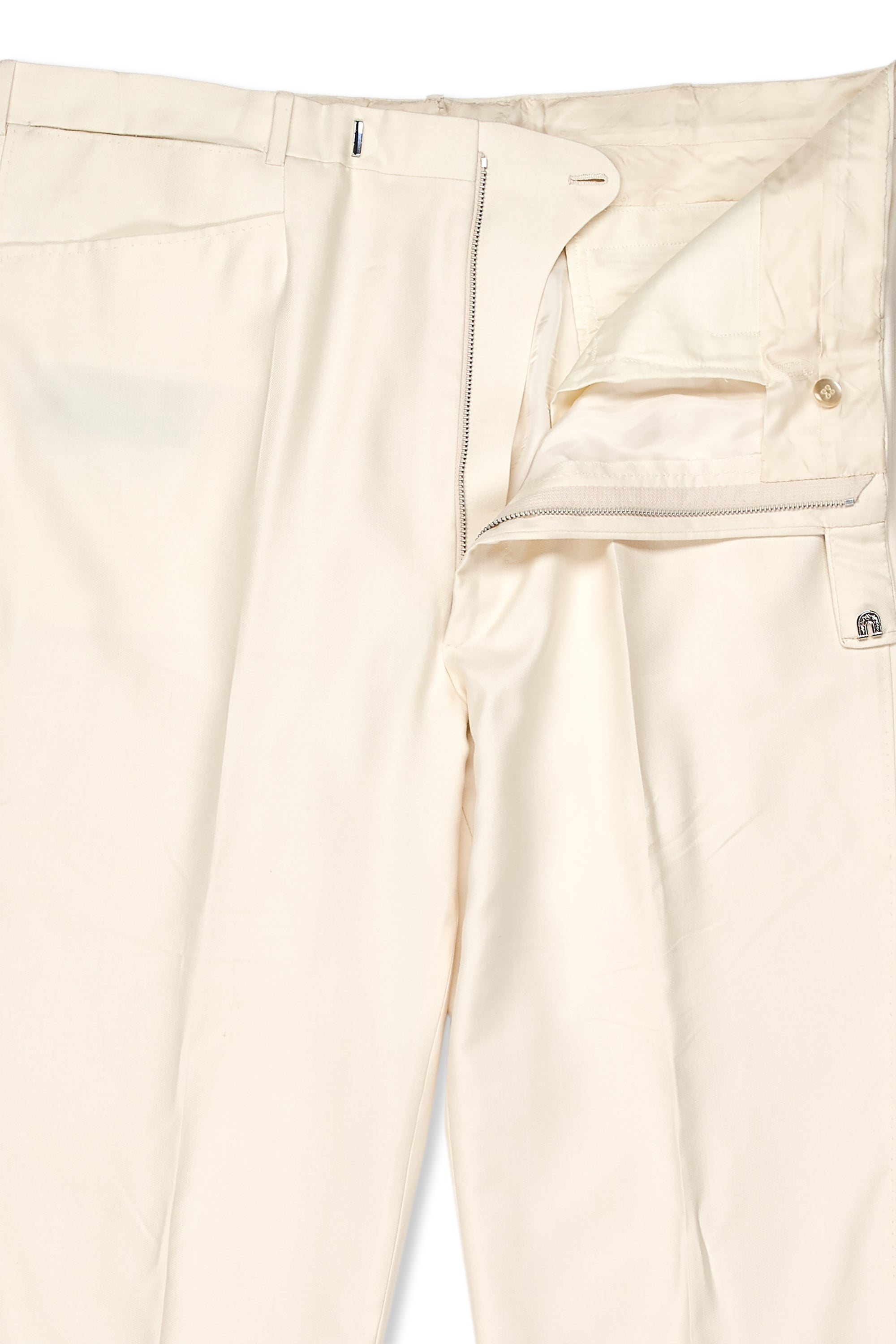 Francesco Smalto Cream Pashmina/Silk Herringbone Suit Bespoke