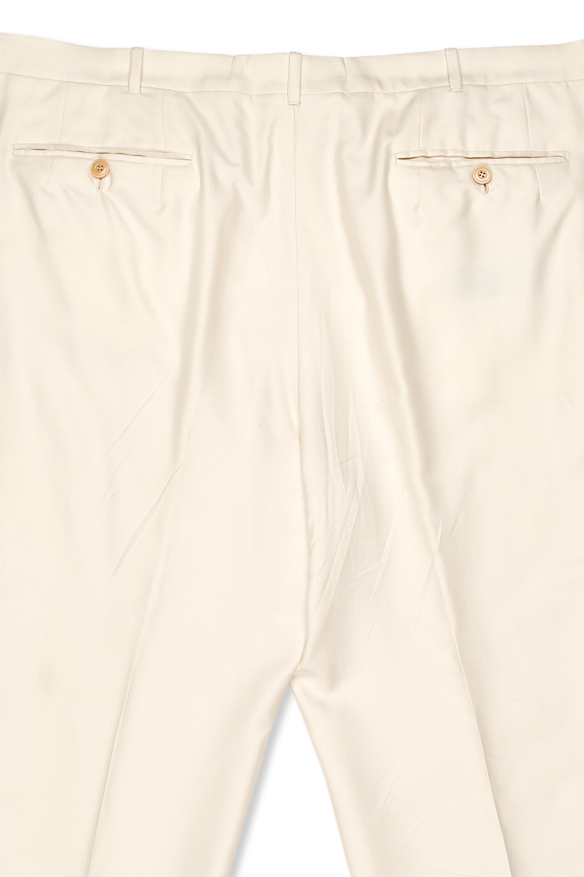 Francesco Smalto Cream Pashmina/Silk Herringbone Suit Bespoke