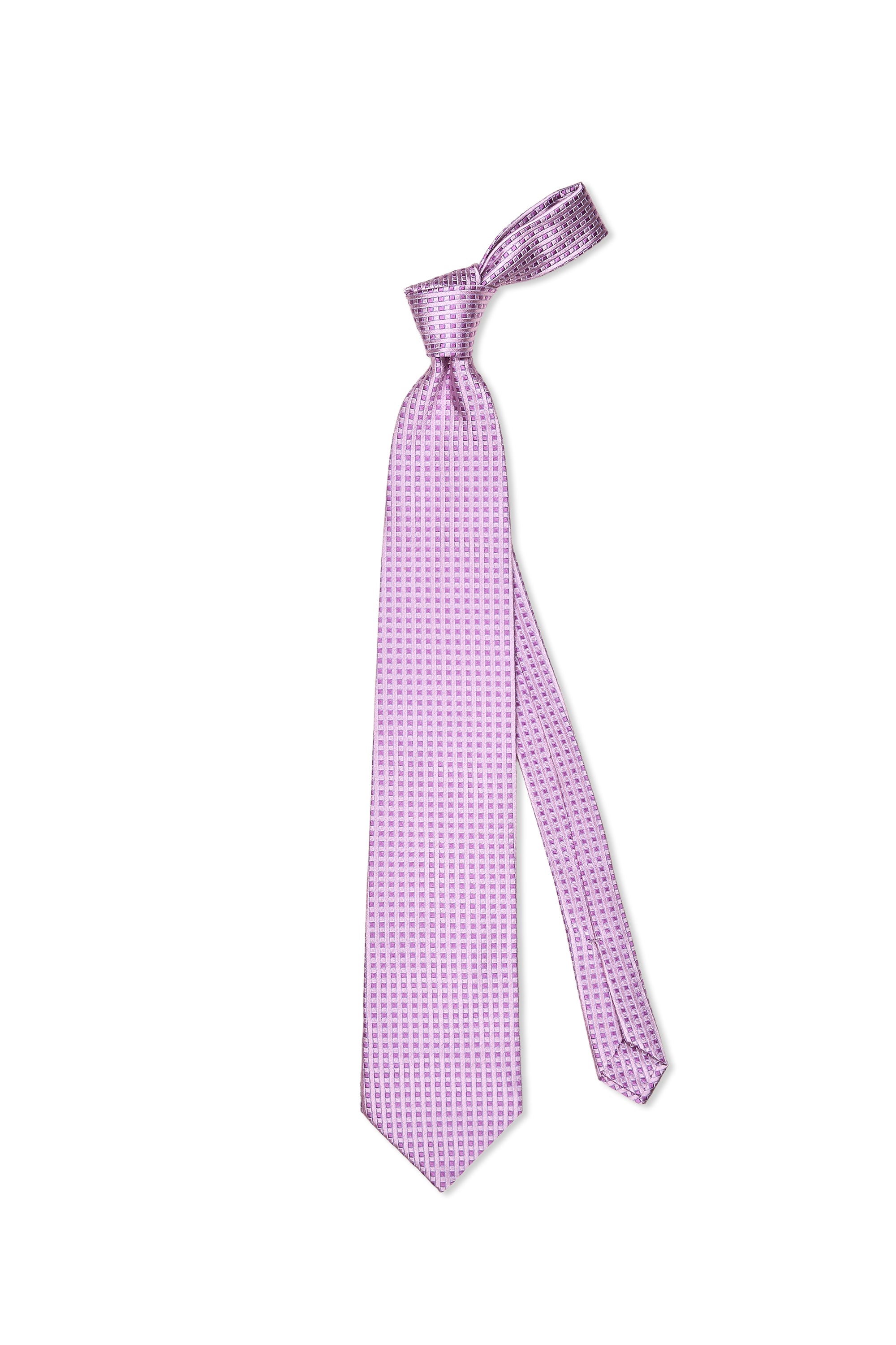 Zilli Purple Square Pattern Silk Tie