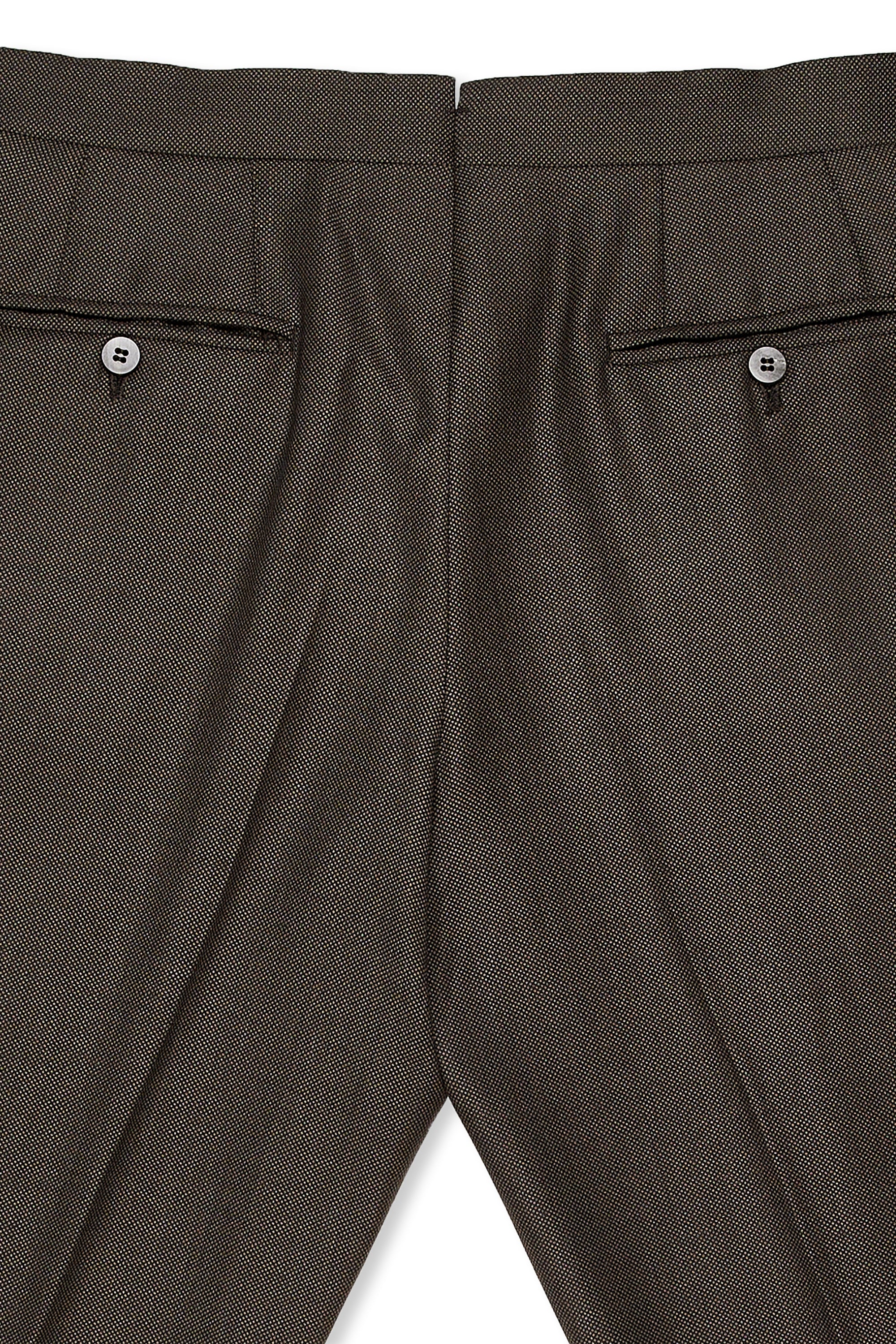 Orazio Luciano Brown Birdseye Wool Suit