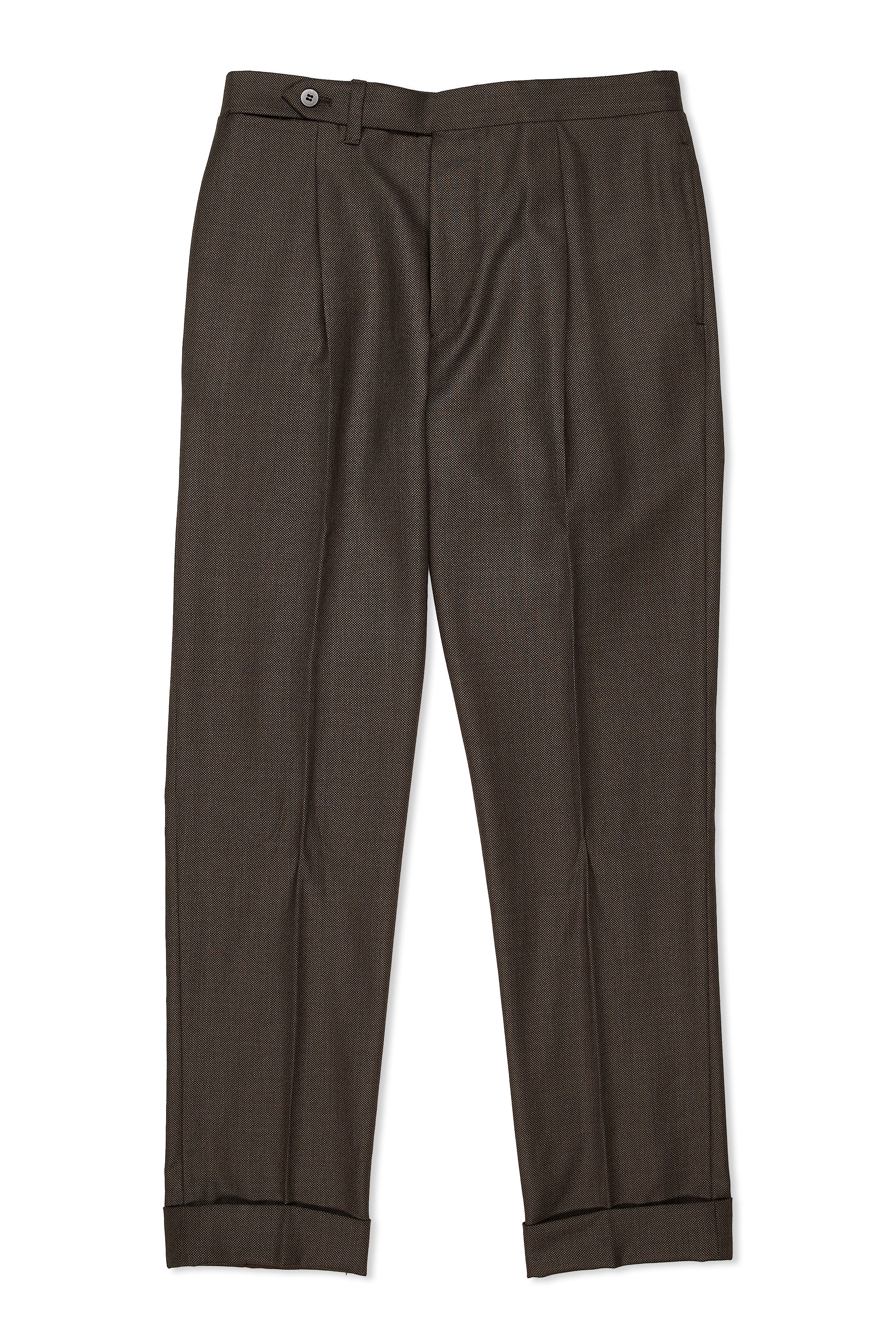 Orazio Luciano Brown Birdseye Wool Suit