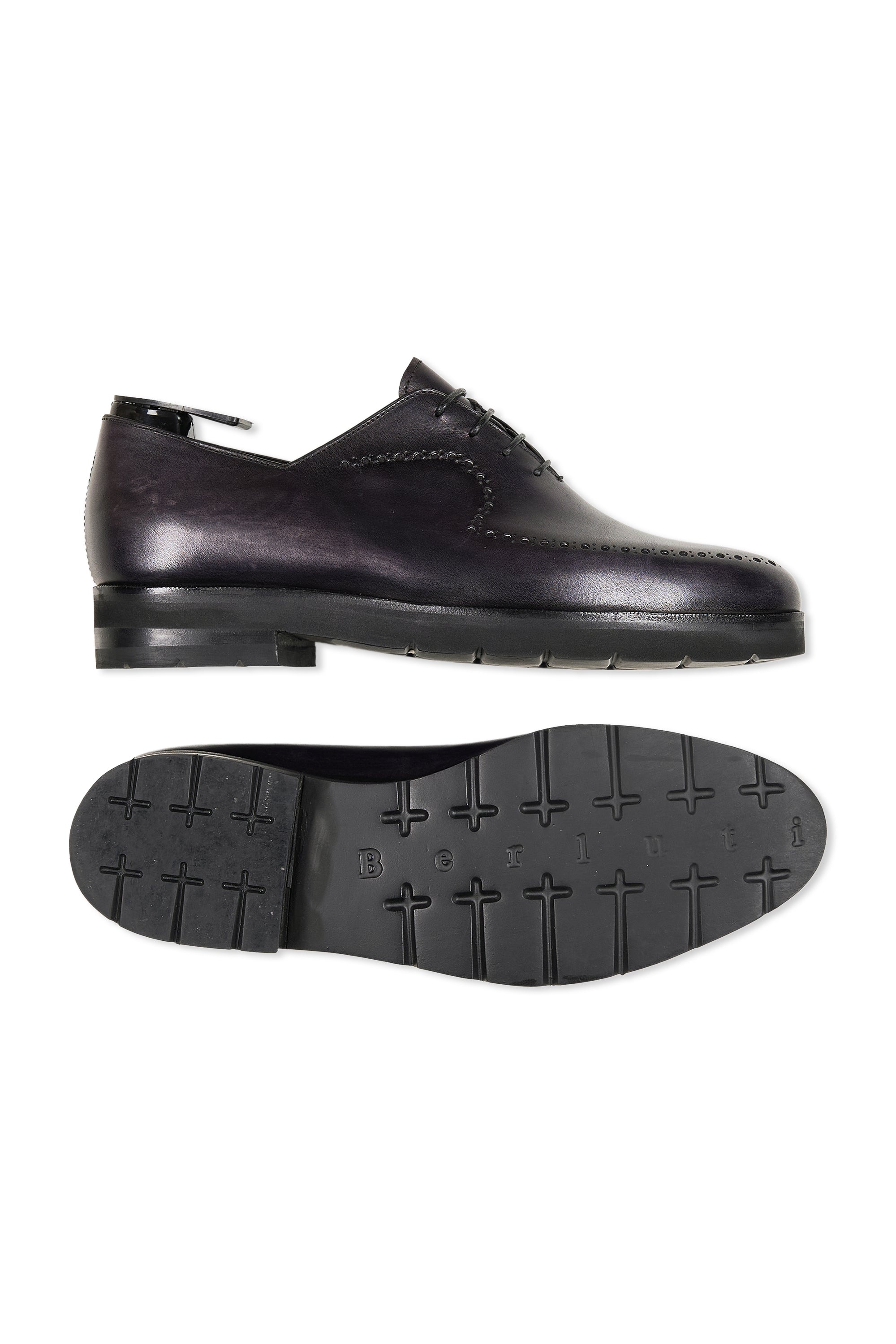 Berluti Blue Black New Physio Whole Cut Leather Oxfords